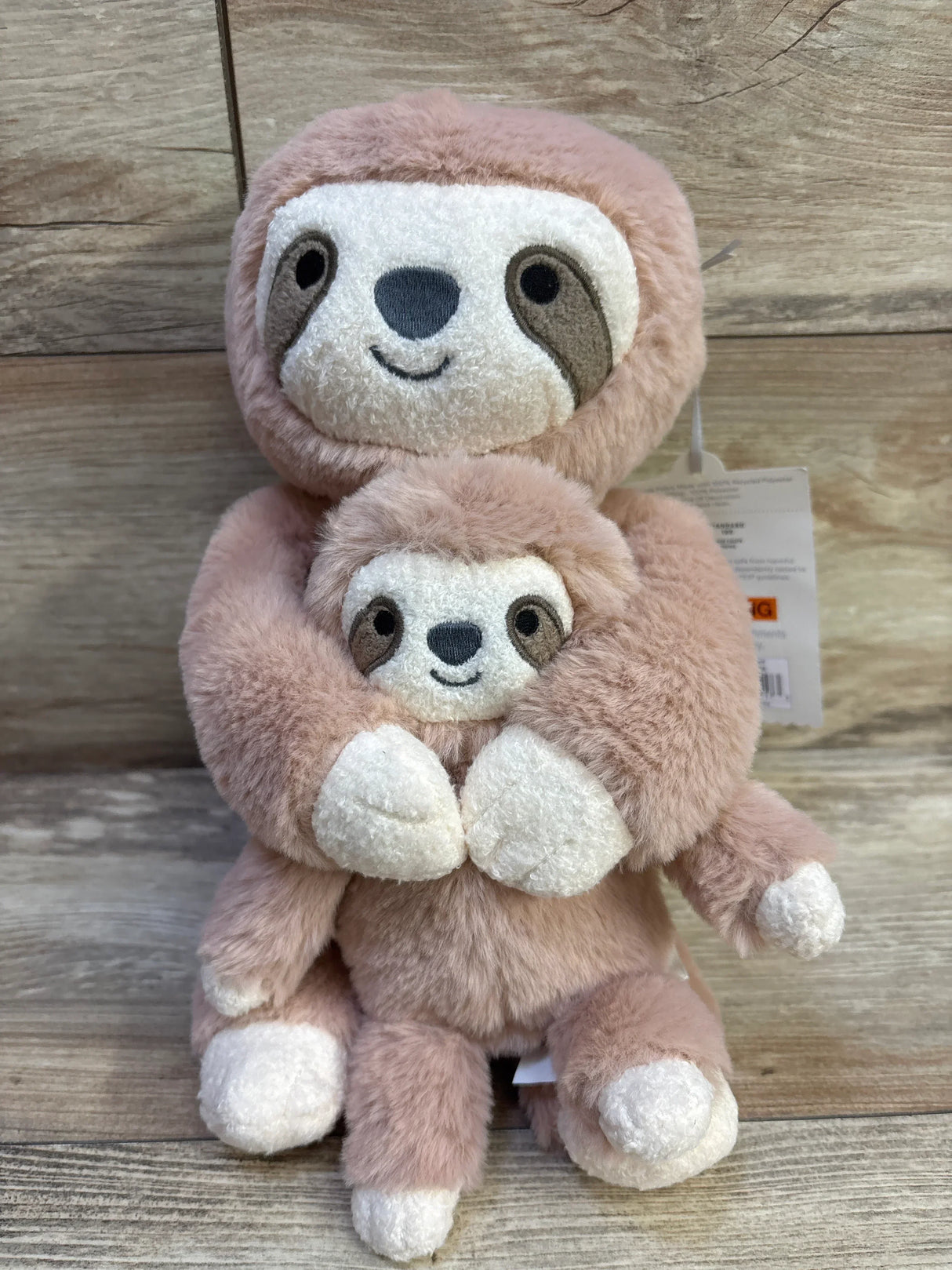 NEW Cloud Island Brown Sloth Plush Animal with Mini Plush