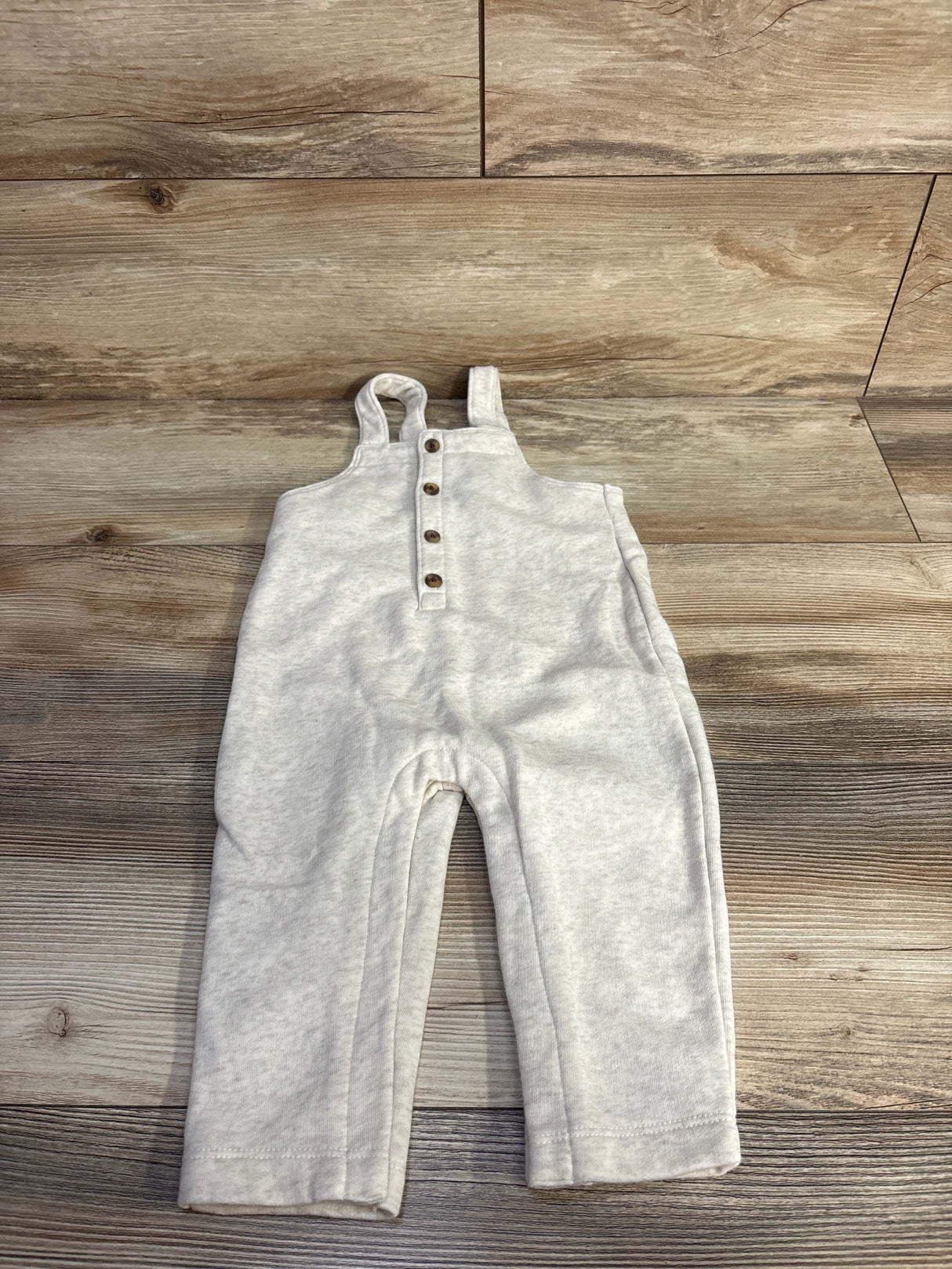 Old Navy Button-Front Overalls in Oatmeal Heather sz 12-18m
