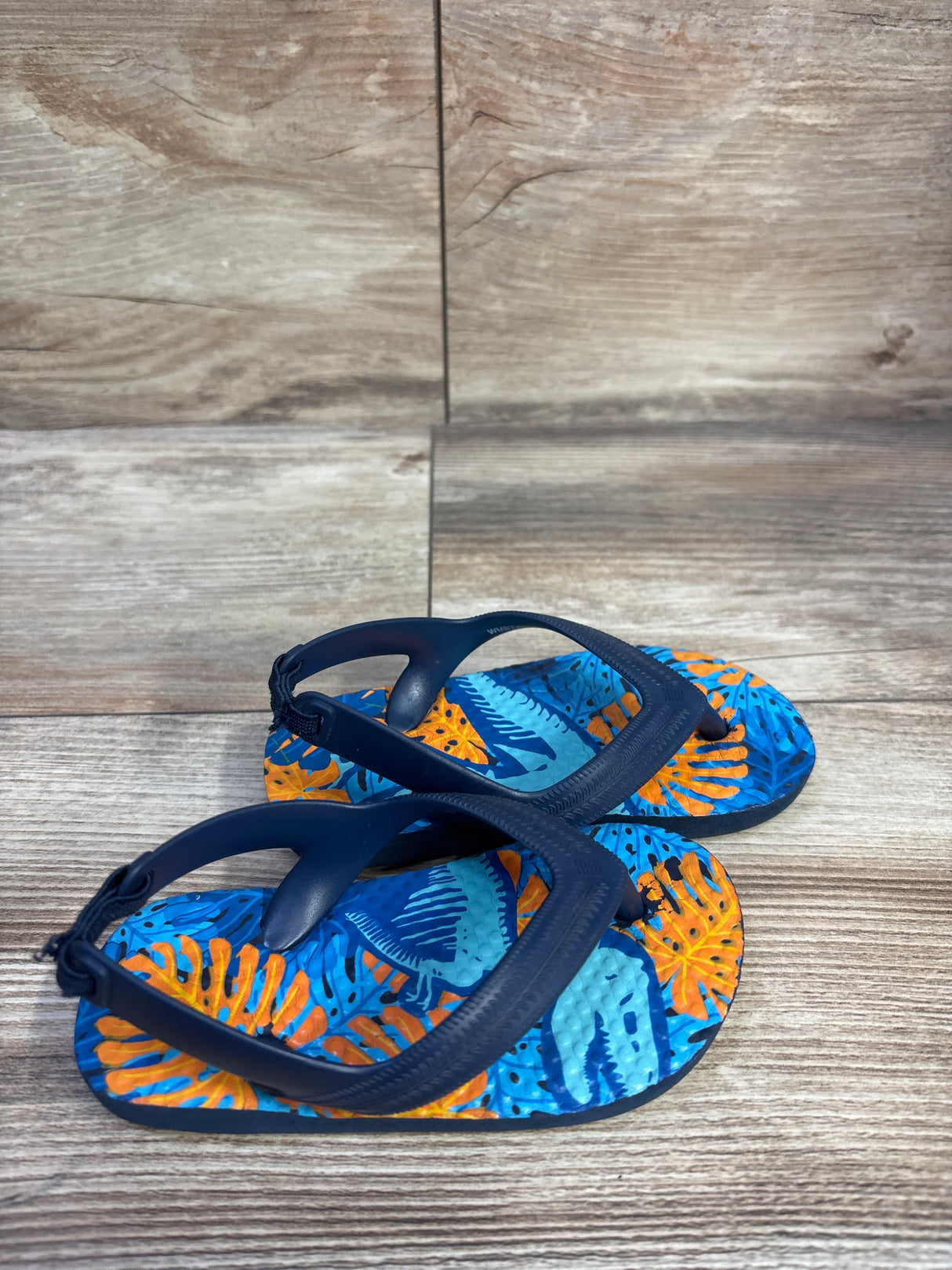 Wonder Nation Flip Flops Blue sz 5/6c