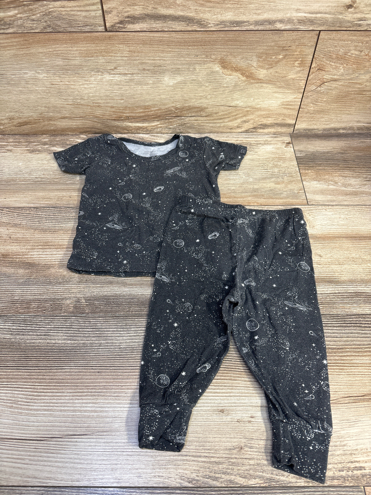 Modern Moments 2pc Viscose Pajama Set Grey sz 12m