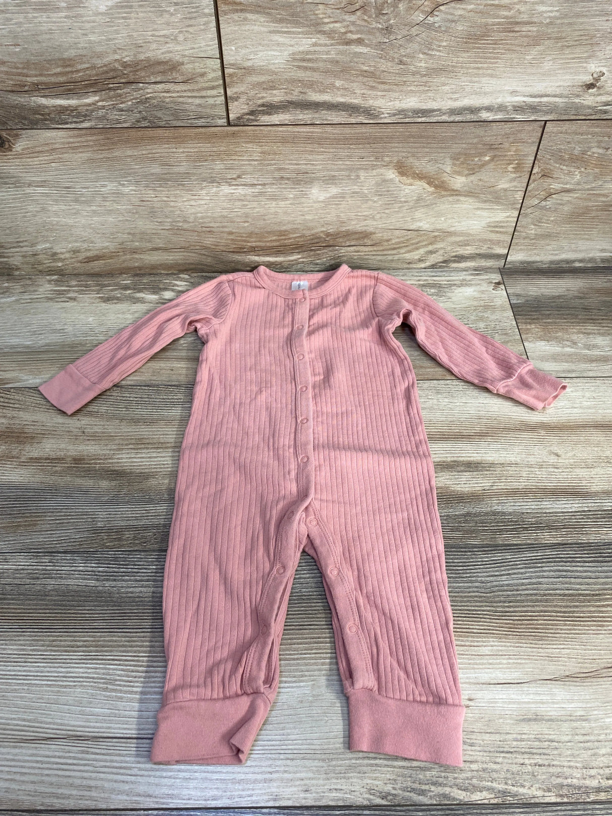 Modern Moments Ribbed Footless Sleeper Pink sz 6-9m