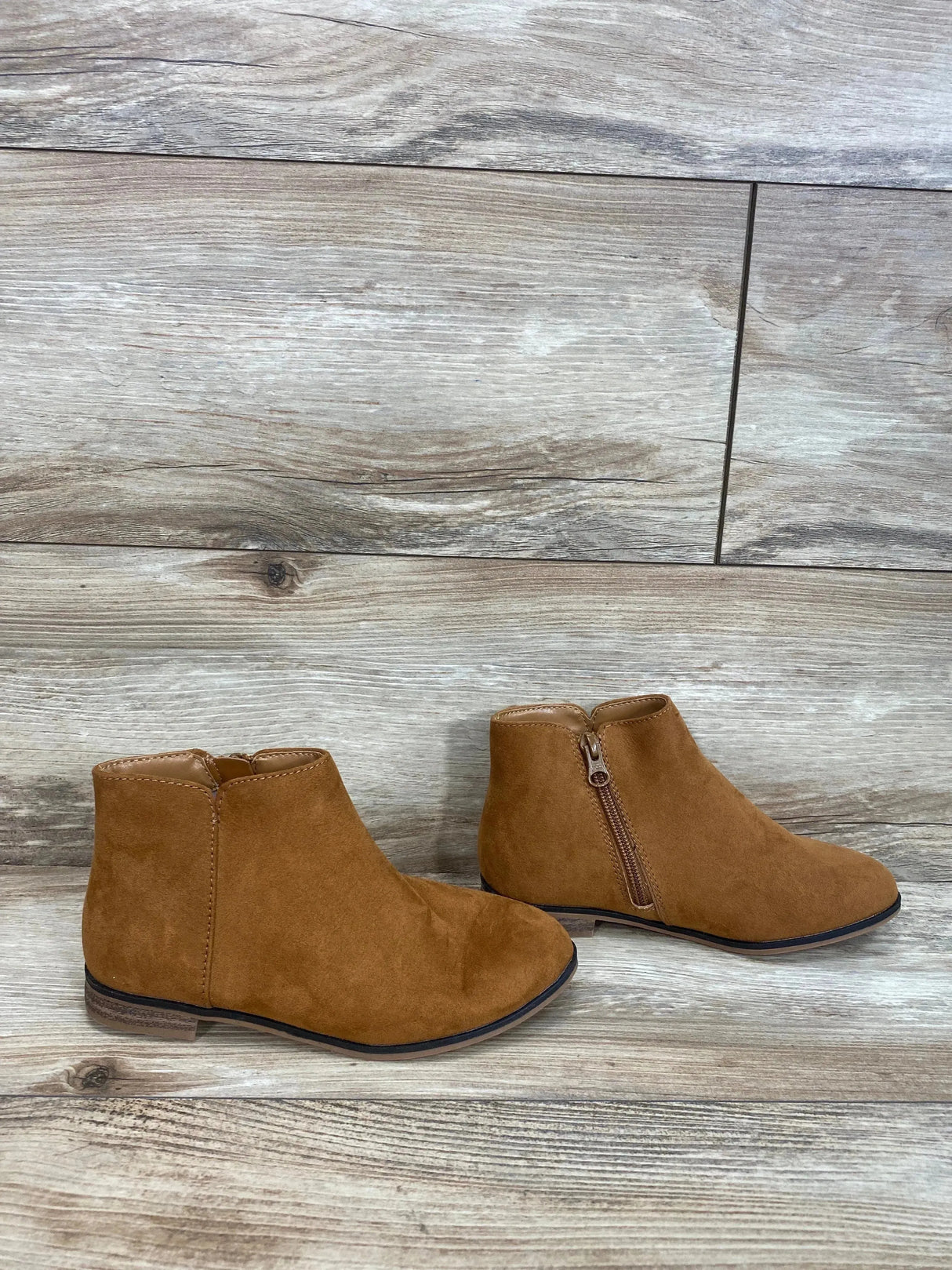 NEW Cat & Jack Girls' Opal Zipper Boots Cognac SIZE 1Y - Me n Mommy To Be