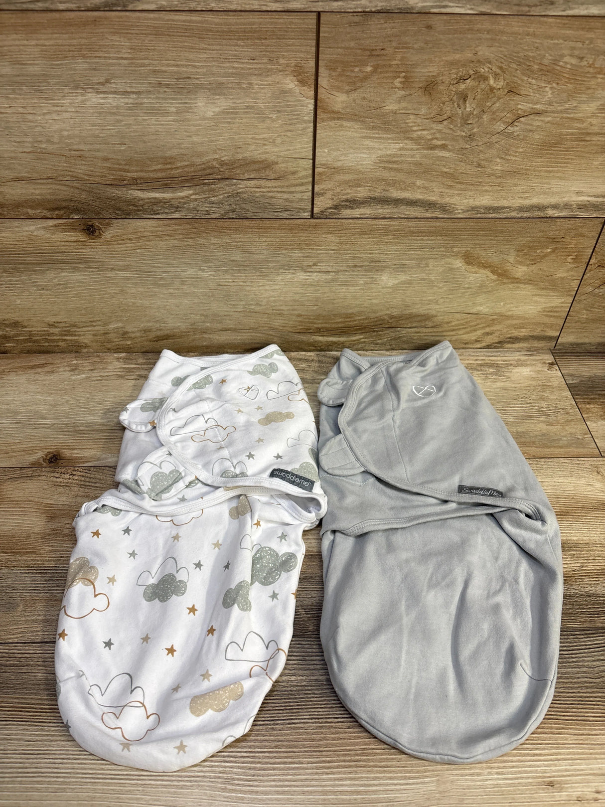 Swaddle Me 2pk Swaddle Wraps Grey sz 0-3m