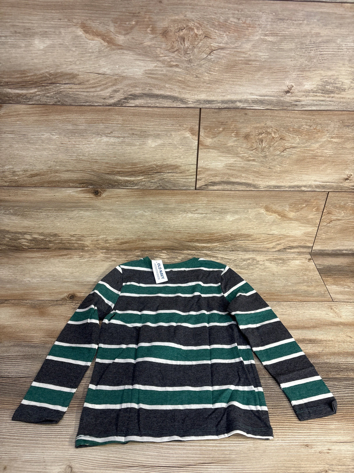 NEW Old Navy Striped Shirt Grey/Green sz 5T