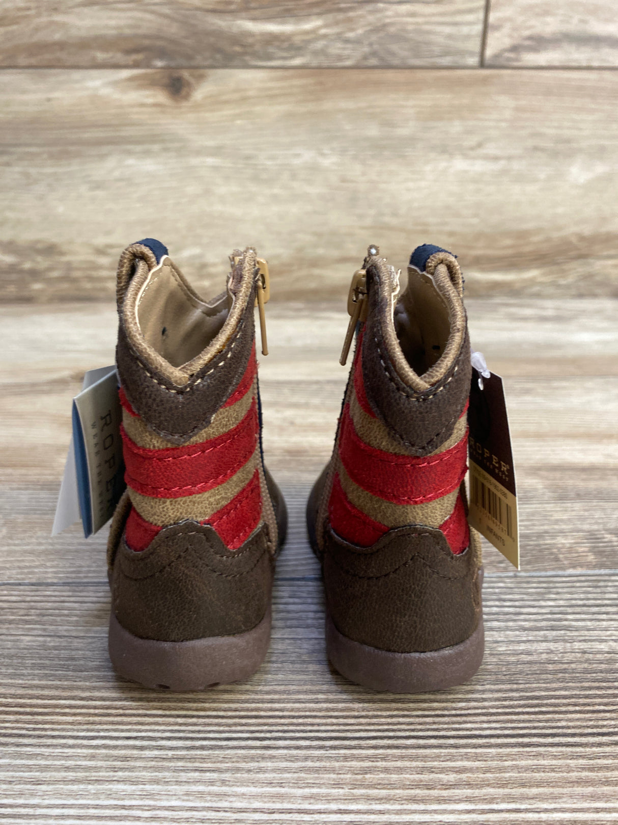 Roper American Flag Cowboy Boots Brown sz 1c