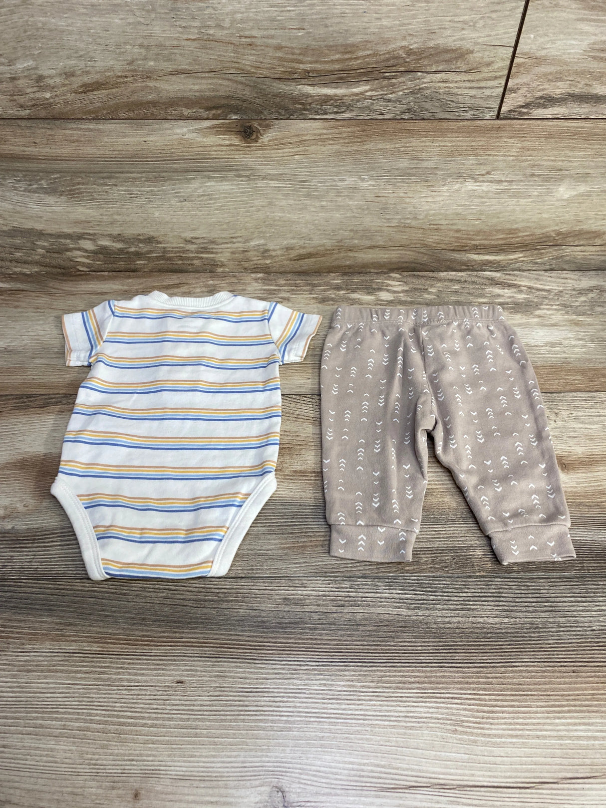 Pekkle 2pc Striped Bodysuit & Pants White sz 3m - Me n Mommy To Be
