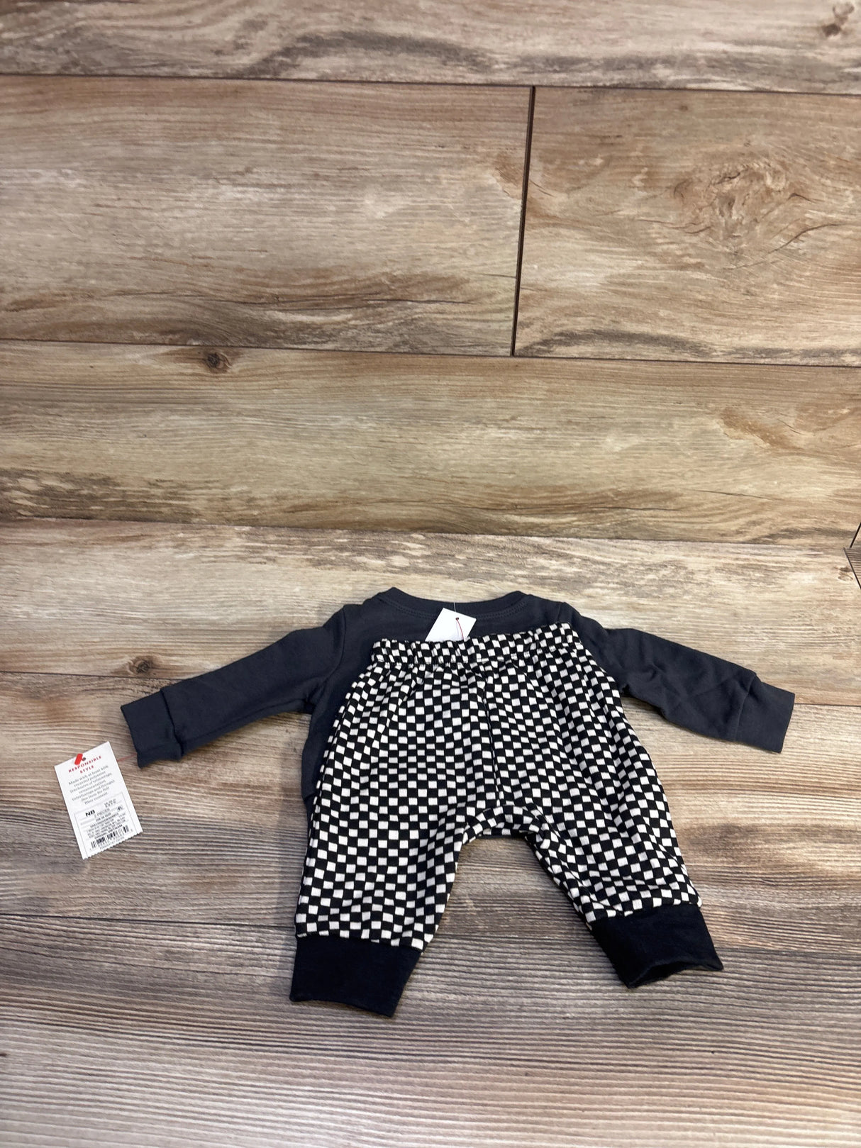 NEW Cat & Jack 2pc Milk Monster Sweatshirt & Joggers Charcoal sz Newborn