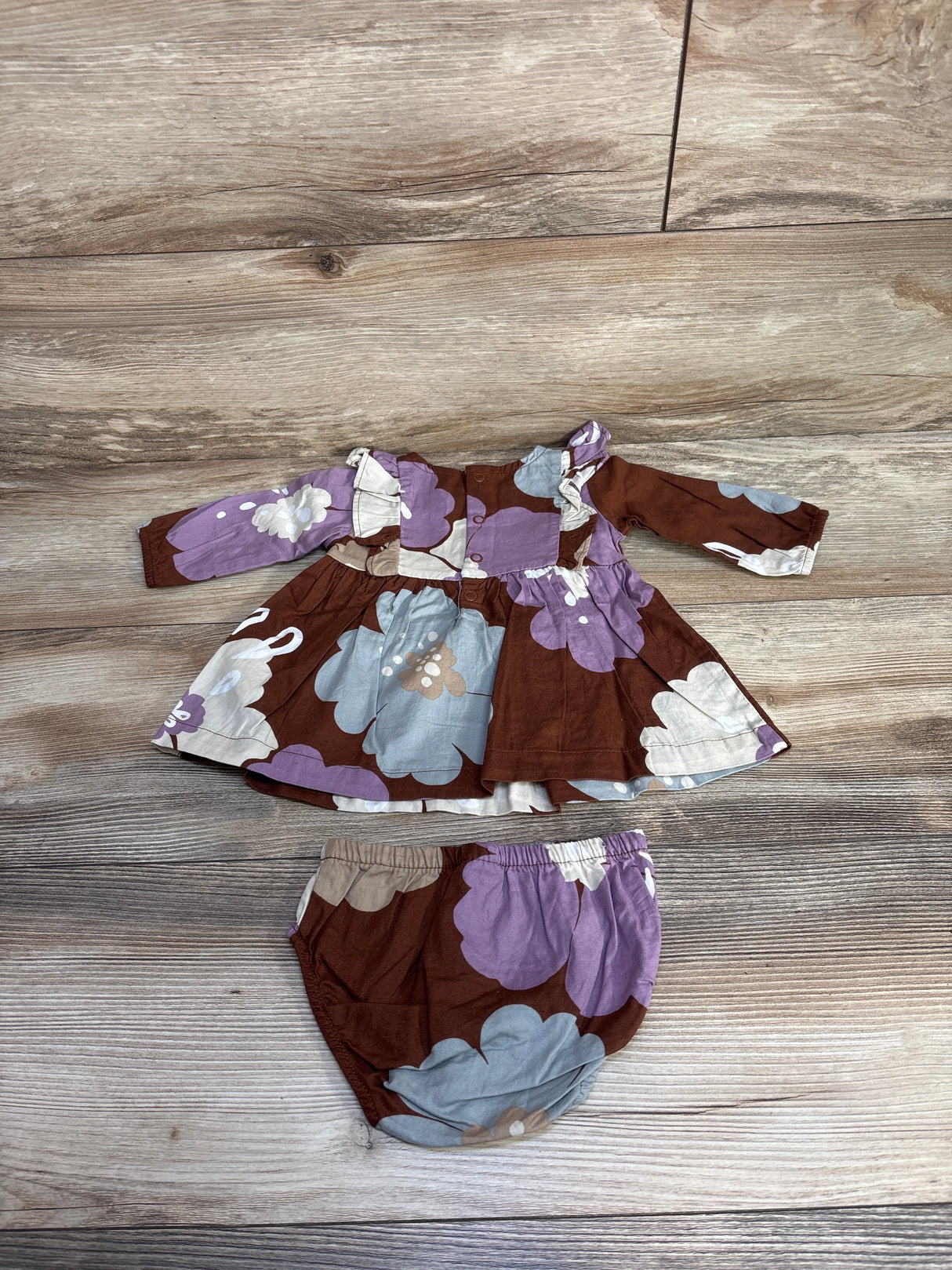 Carter's Long Sleeve Dress & Bloomers Brown sz 3m