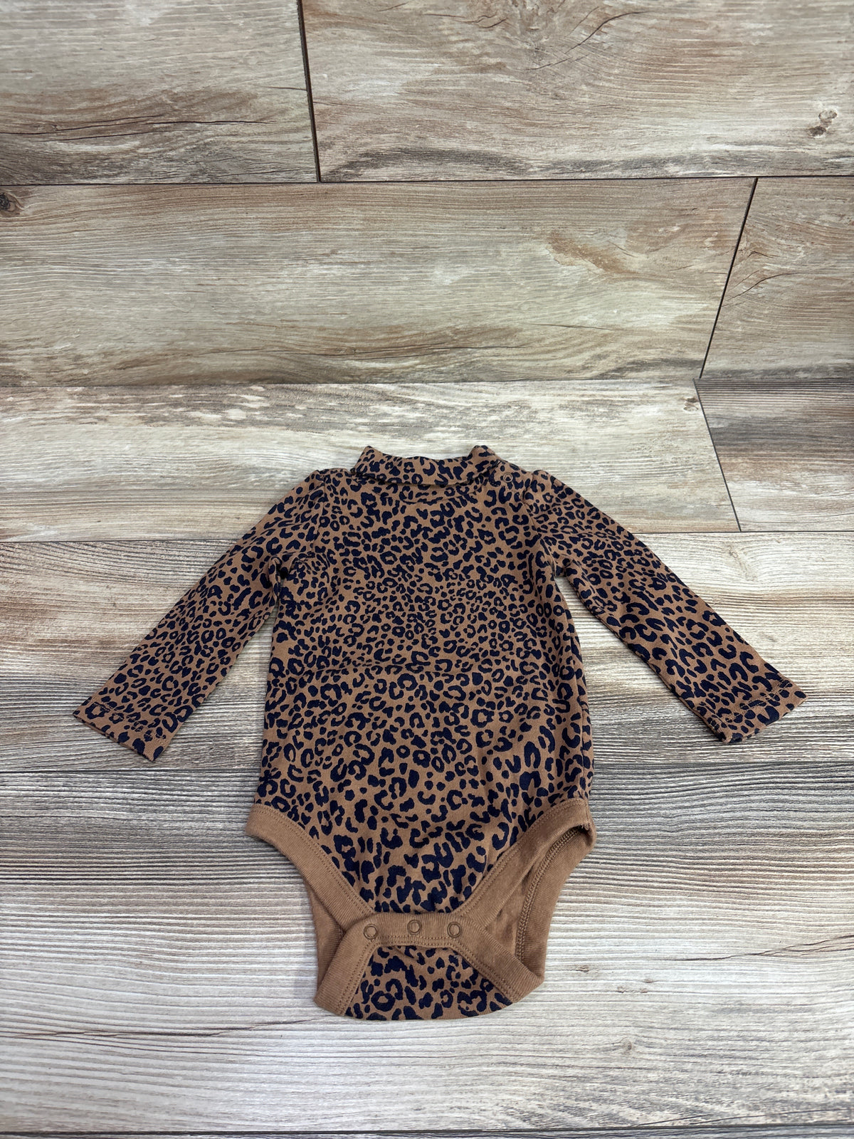 Baby Gap Long Sleeve Leopard Bodysuit Brown sz 6-12m