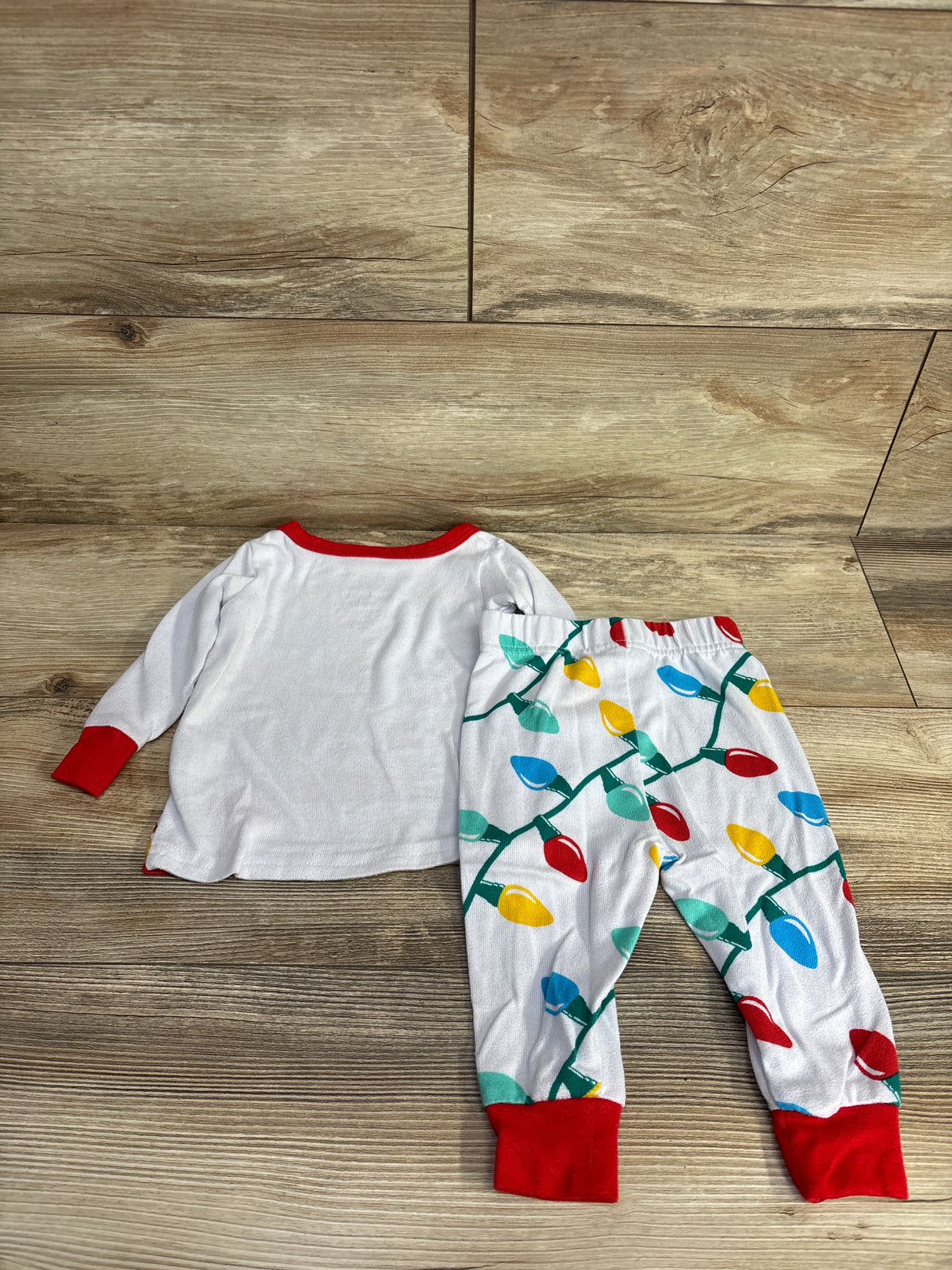 Elf On The Shelf 2pc Christmas Pajama Set White sz 12m