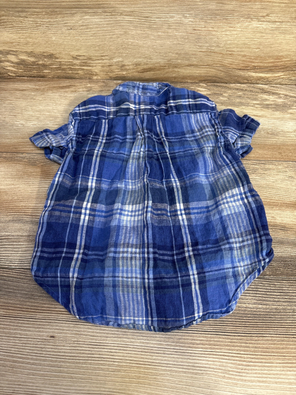 Ralph Lauren Plaid Button Down Shirt Blue sz 2T - Me n Mommy To Be