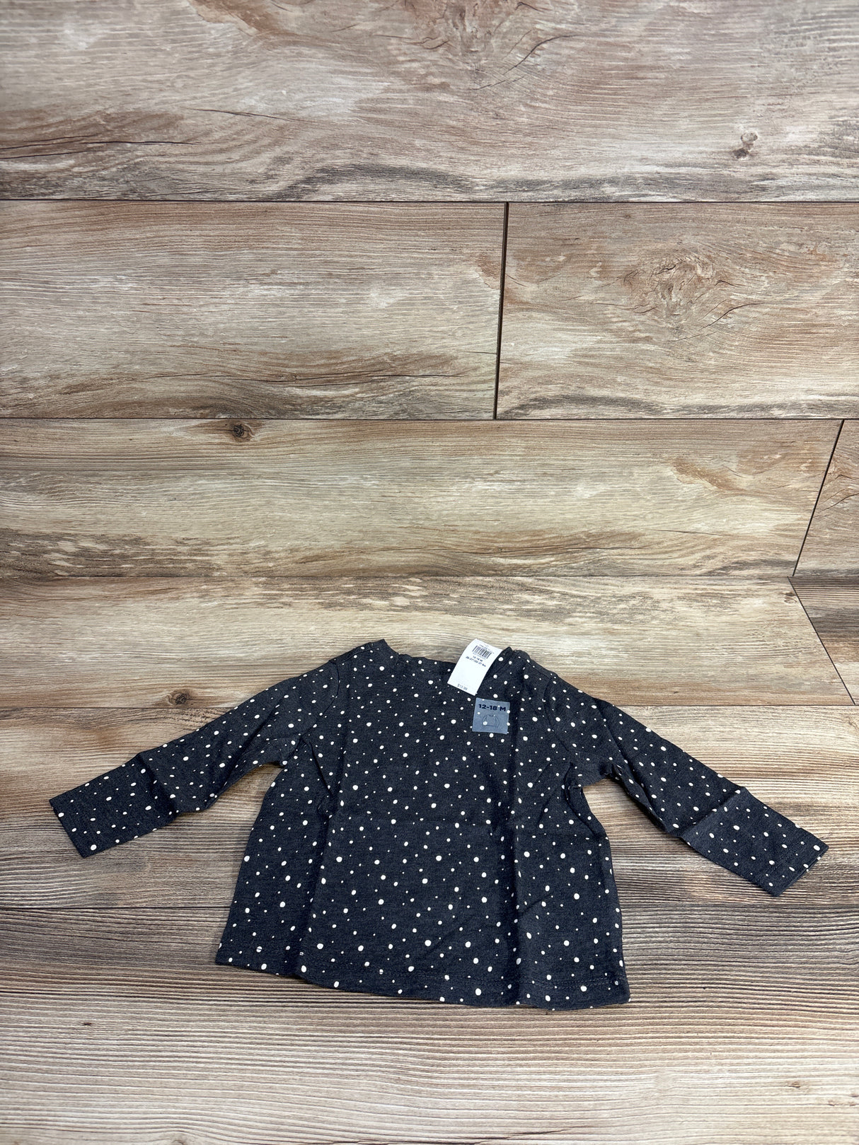 NEW Old Navy Polka Dot Shirt Grey sz 12-18m