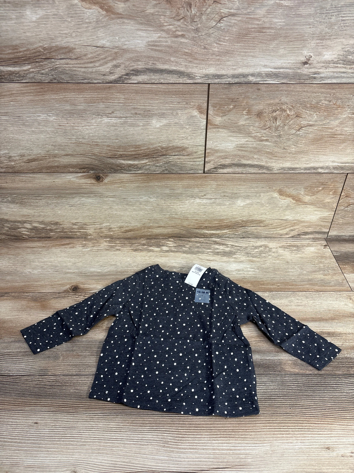 NEW Old Navy Polka Dot Shirt Grey sz 12-18m
