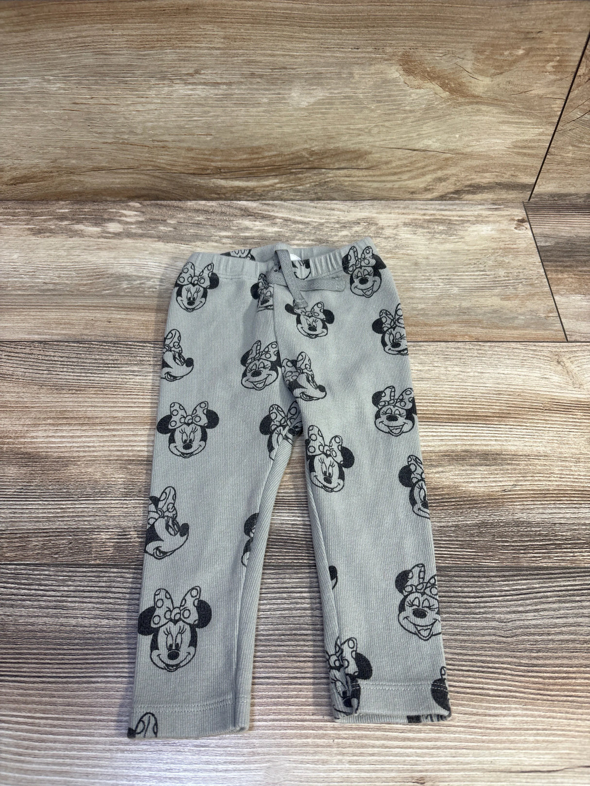 Zara x Disney Minnie Mouse Ribbed Leggings Sage sz 9-12m