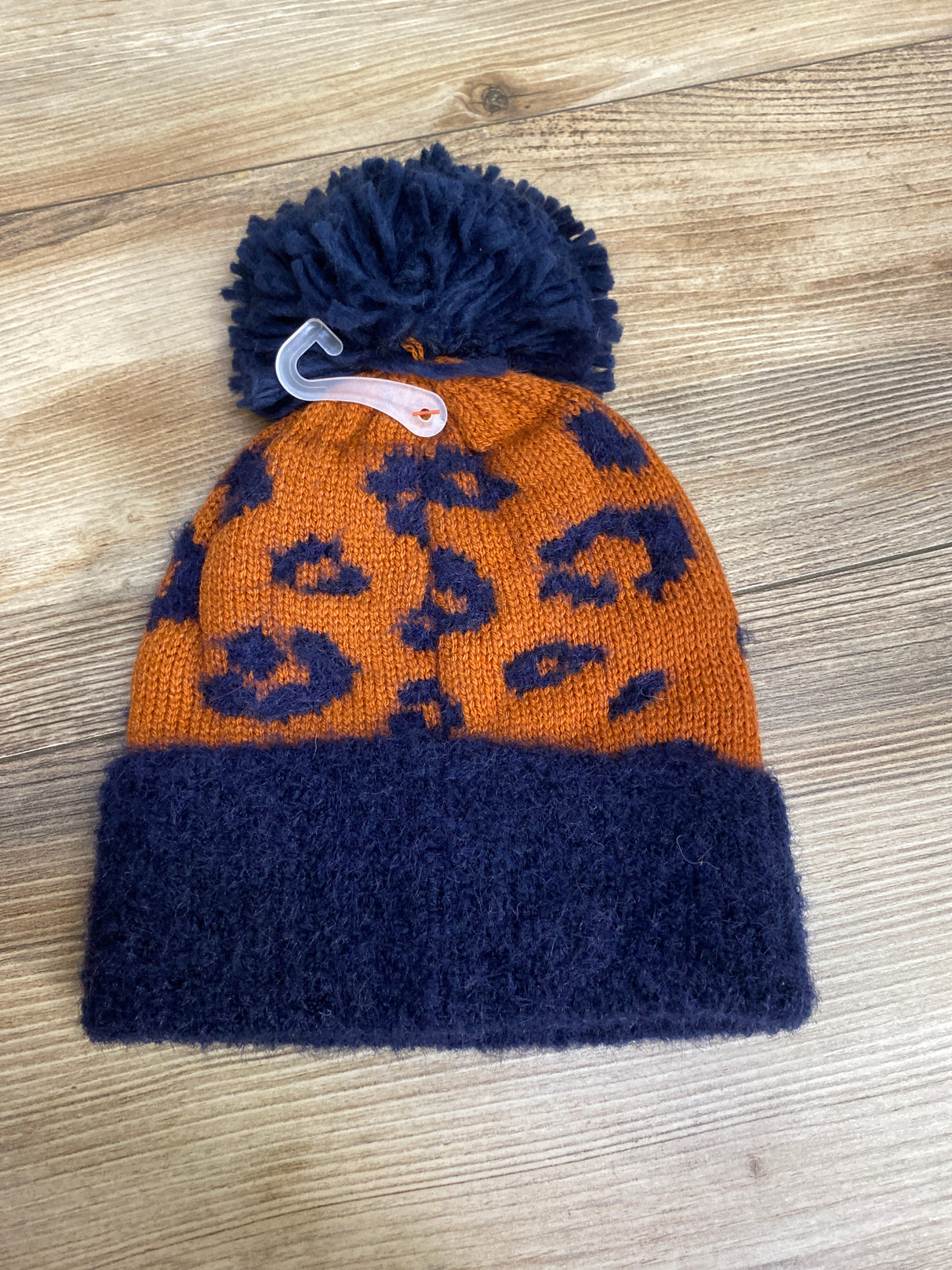 NEW Cat & Jack Knit Beanie w/ Pom Pom Navy sz 12-24m