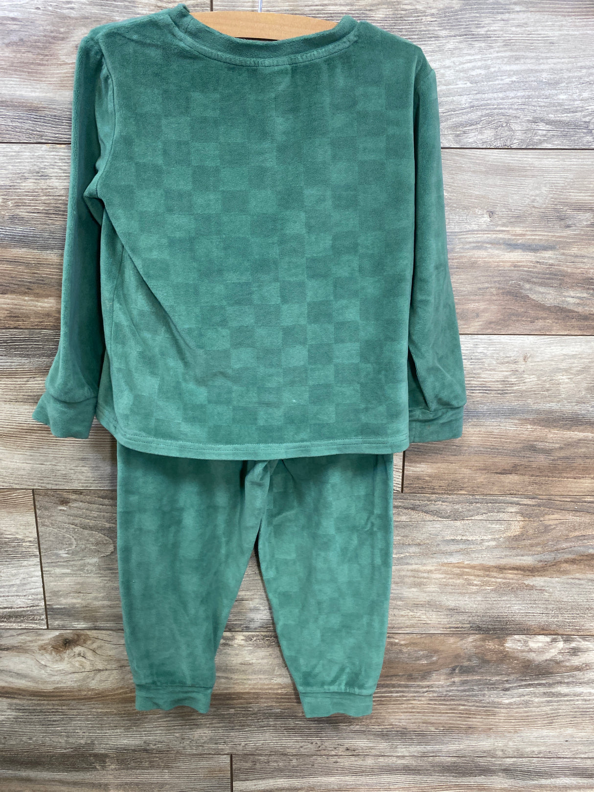 Member's Mark 2pc Cozy Pajama Set Green sz 4/5T