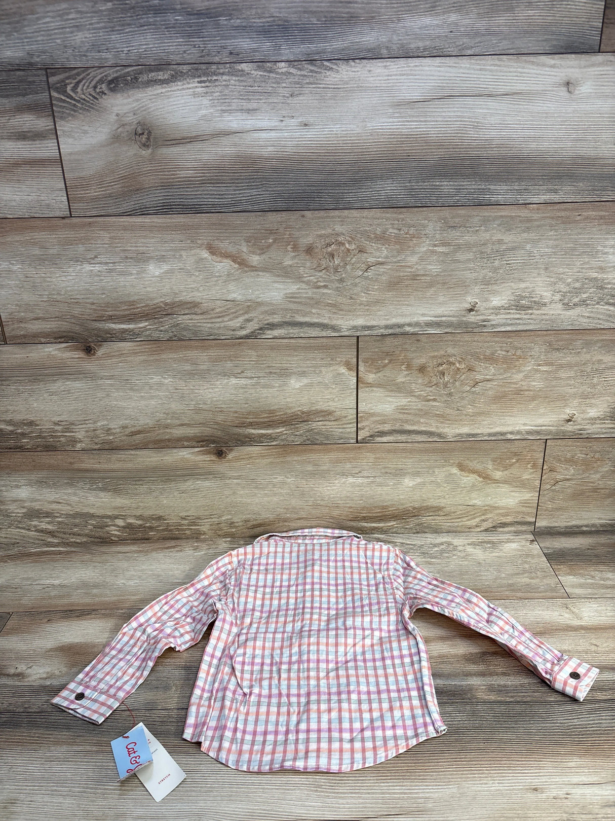 NEW Cat & Jack Long Sleeve Flannel Pink sz 4T