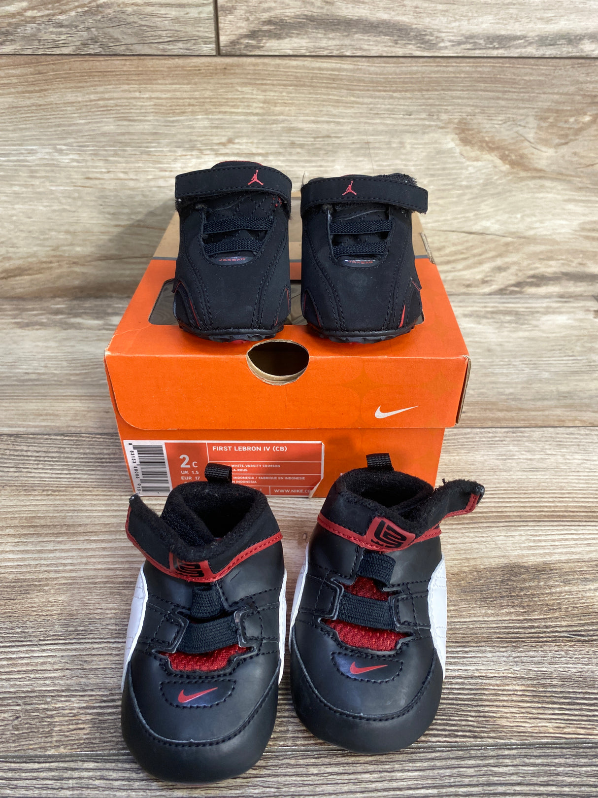 First Lebron IV (CB) Sneakers Gift Pack Red/Black sz 2c