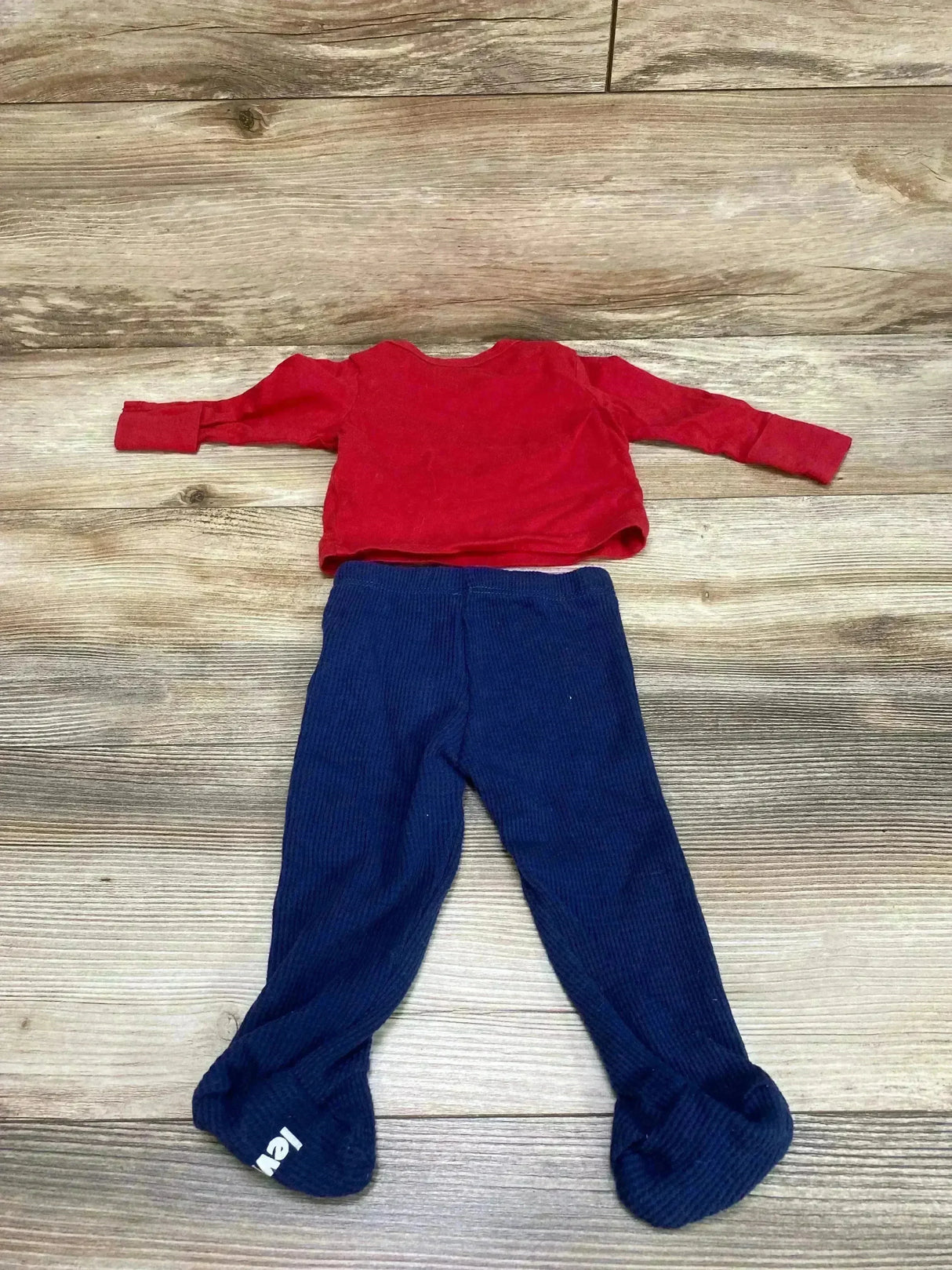 Levi's 2pc Long Sleeve Shirt & Footed Pants Red sz 3m - Me n Mommy To Be