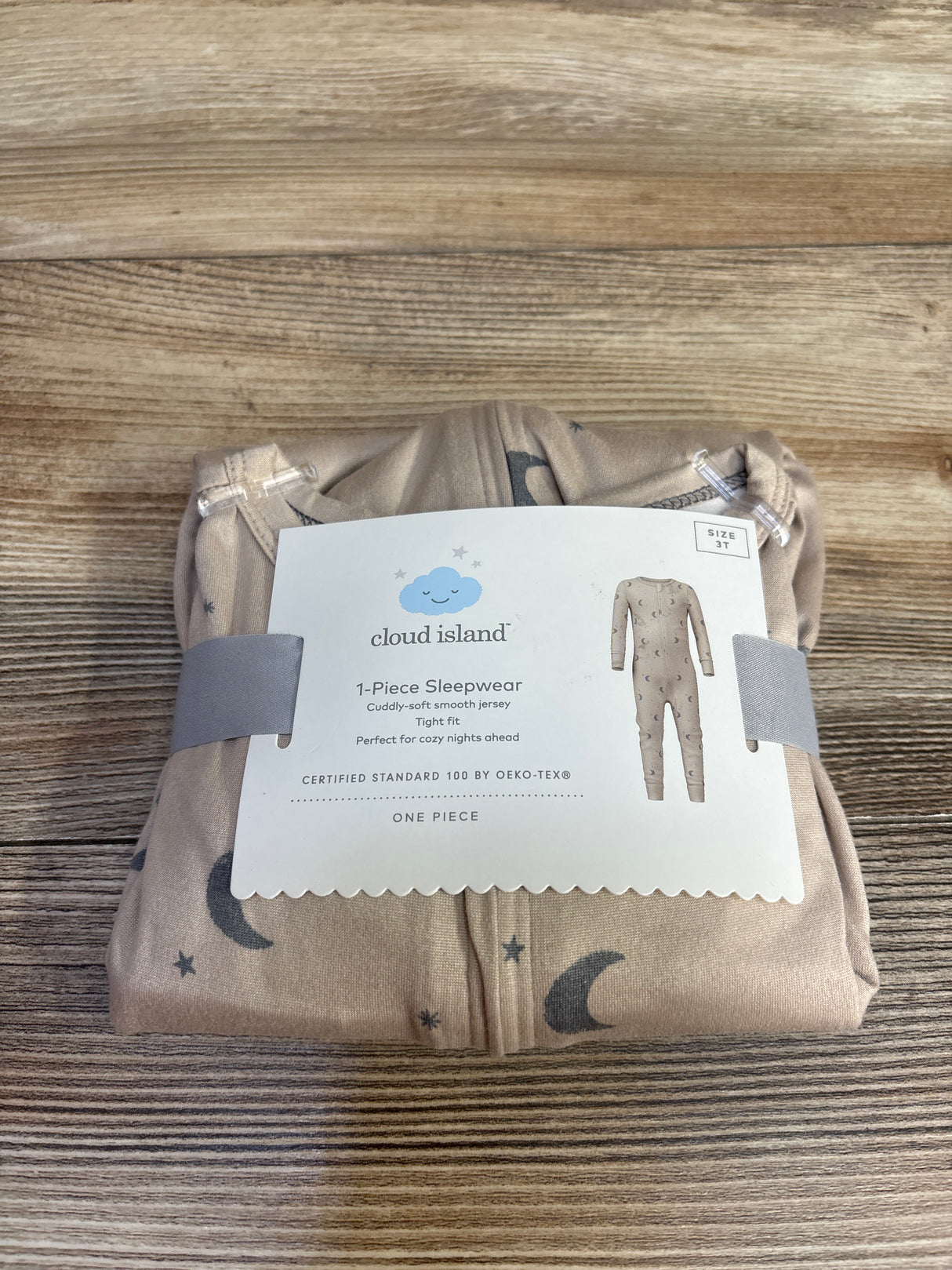 NEW Cloud Island Moon Sleeper Tan sz 3T