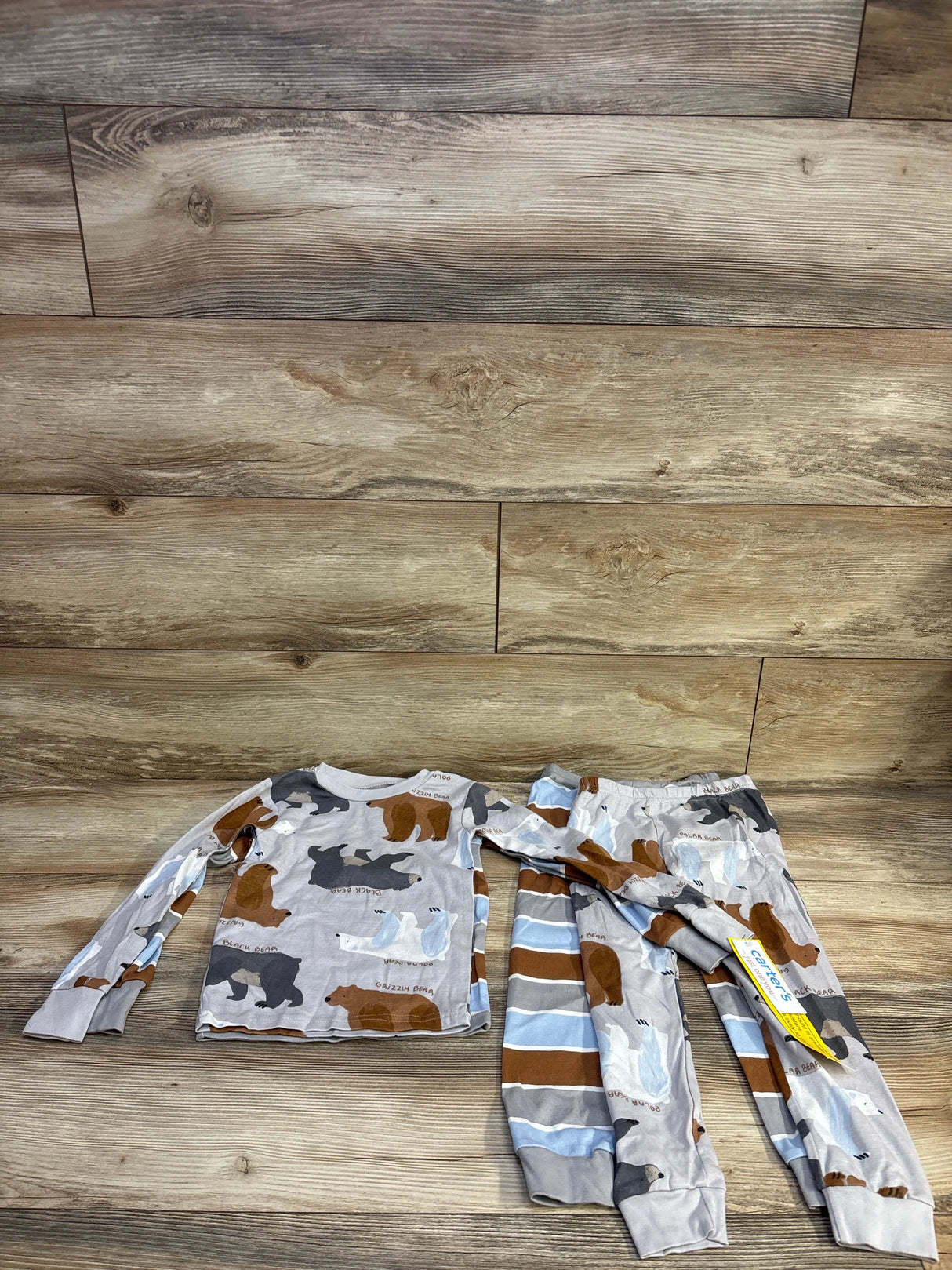 NEW Just One You 4pc Bear Pajama Set Grey sz 4T