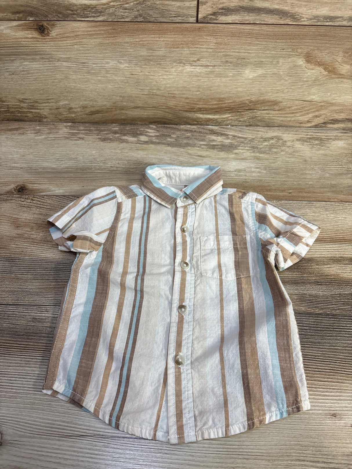 Cat & Jack Button Up Shirt White sz 18m