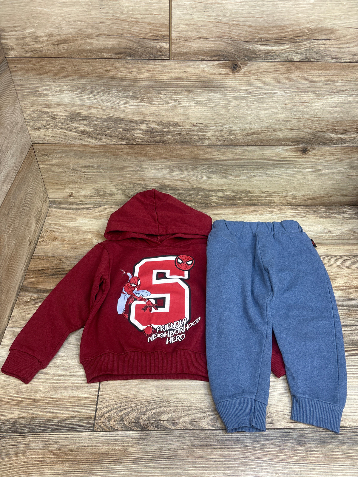 Marvel Spider-Man 2pc Pullover Hoodie & Joggers Set Red sz 3T