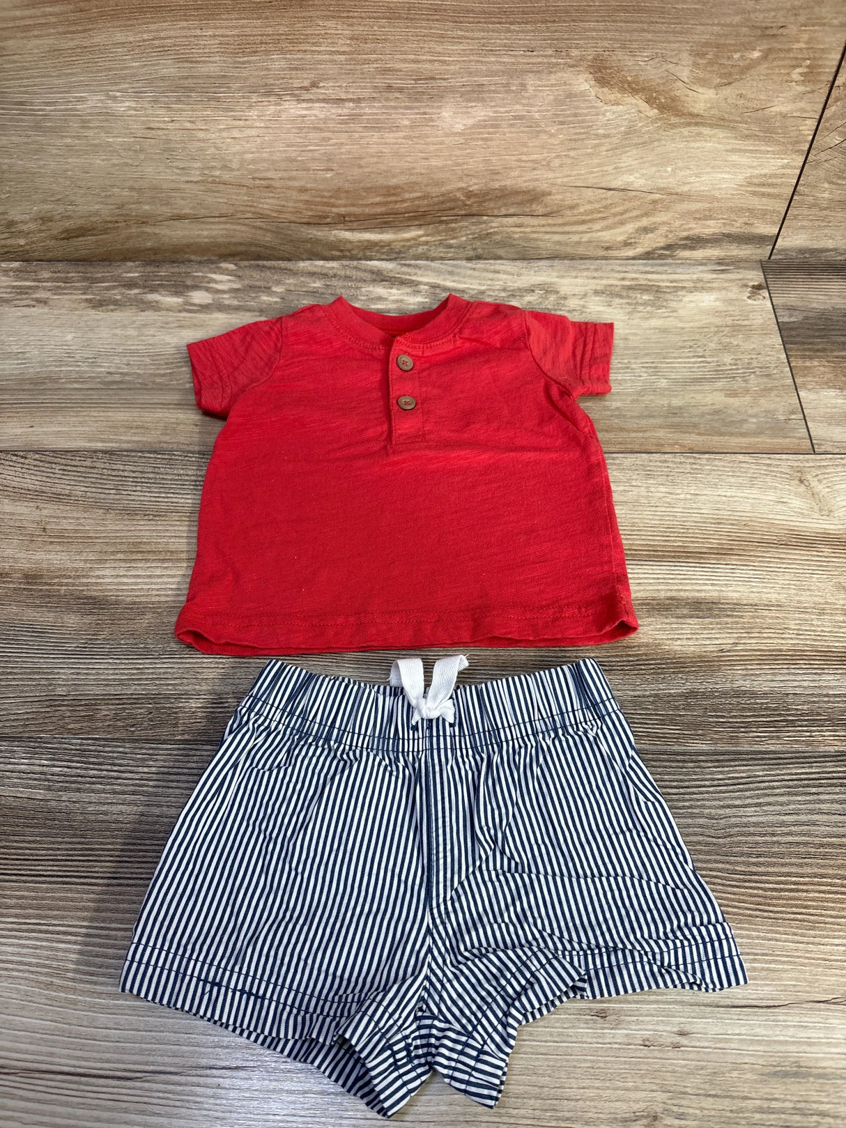 Just One You 2pc Shirt & Shorts Set Red sz 3m