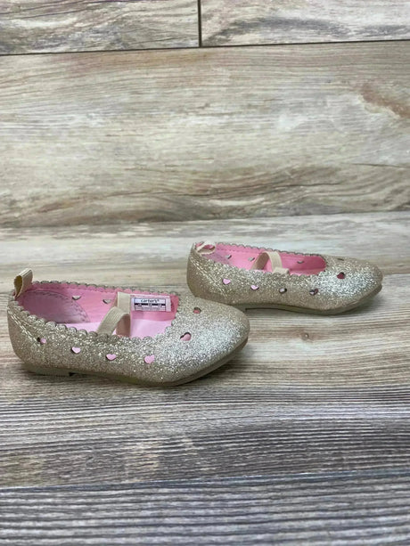 Carter's Ellaria Ballet Flat Shoes Gold Sz 4c - Me n Mommy To Be