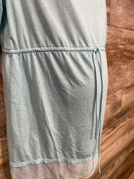 Motherhood Maternity Waist Tie Shirt Blue sz Large - Me n Mommy To Be