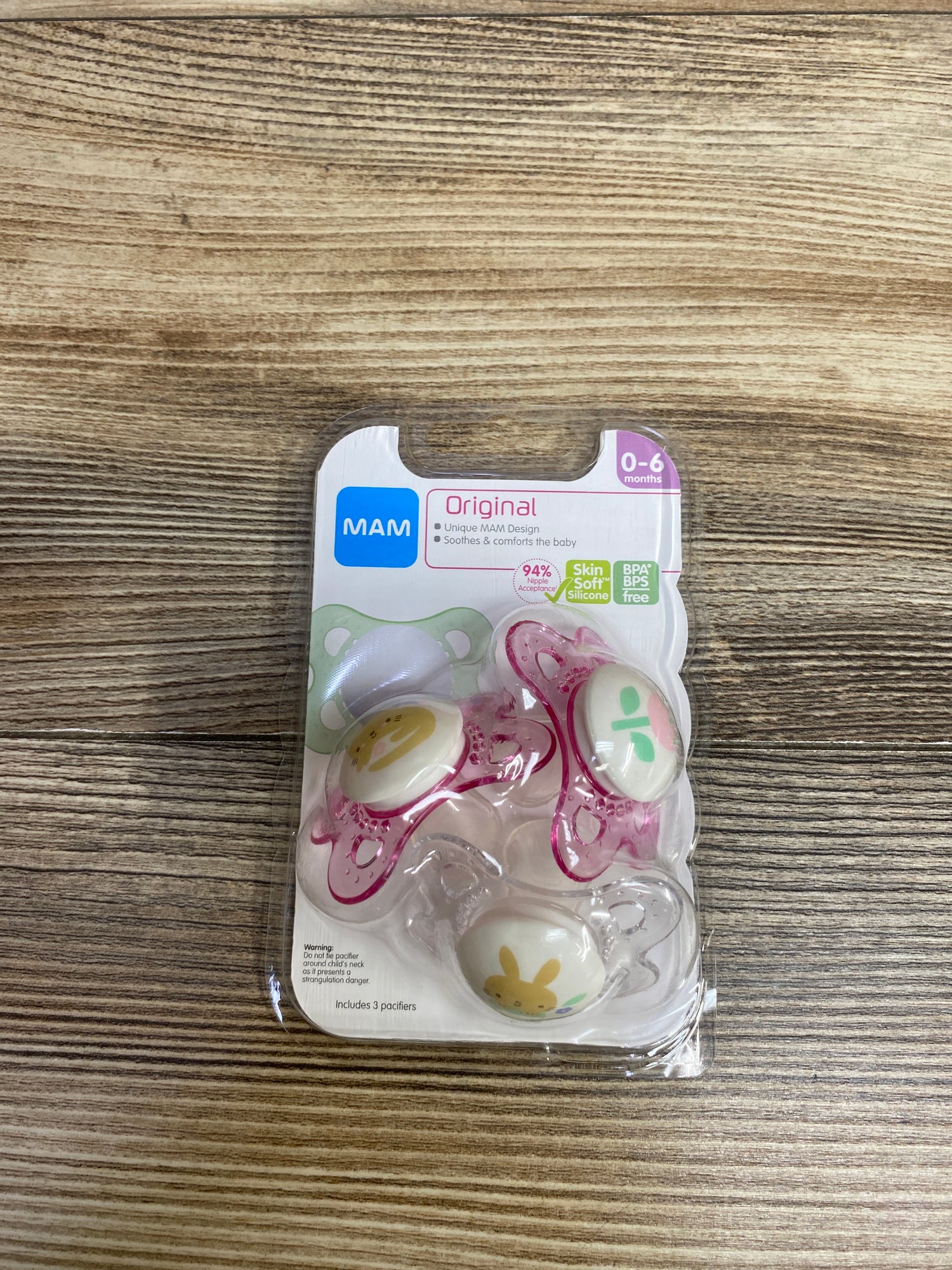 NEW MAM Original Pacifiers 3pk 0-6m