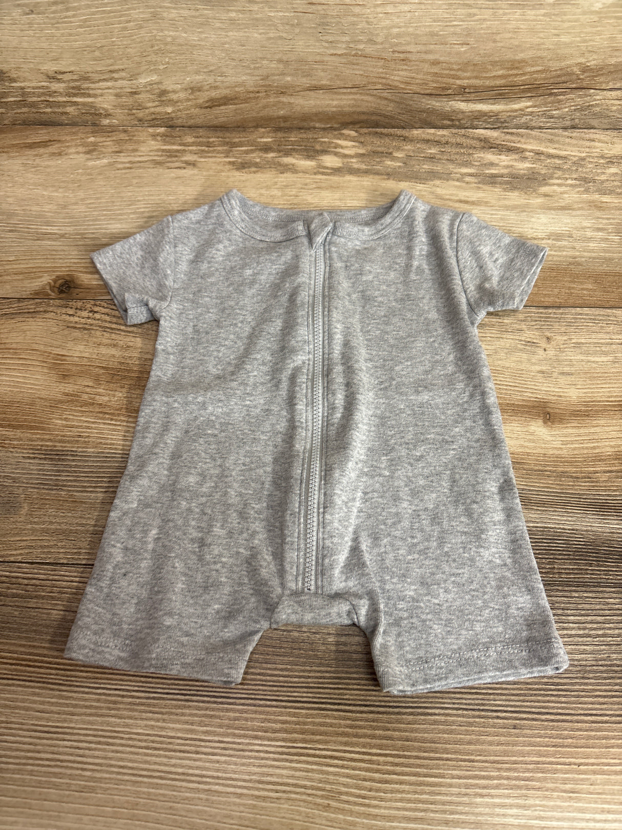 Jumping Beans Zip-Up Shortie Romper Grey sz Newborn