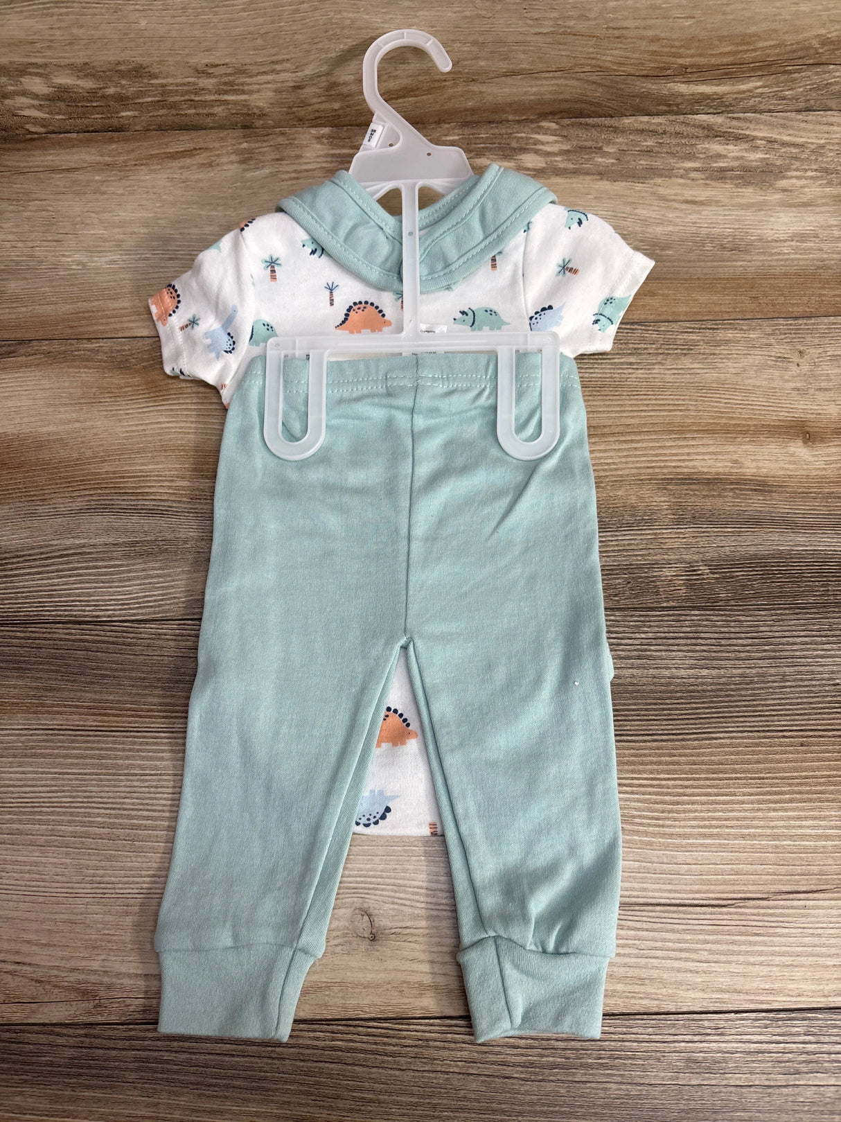 NEW Baby Views 3pc Dinosaur Bodysuit Set White sz 3-6m