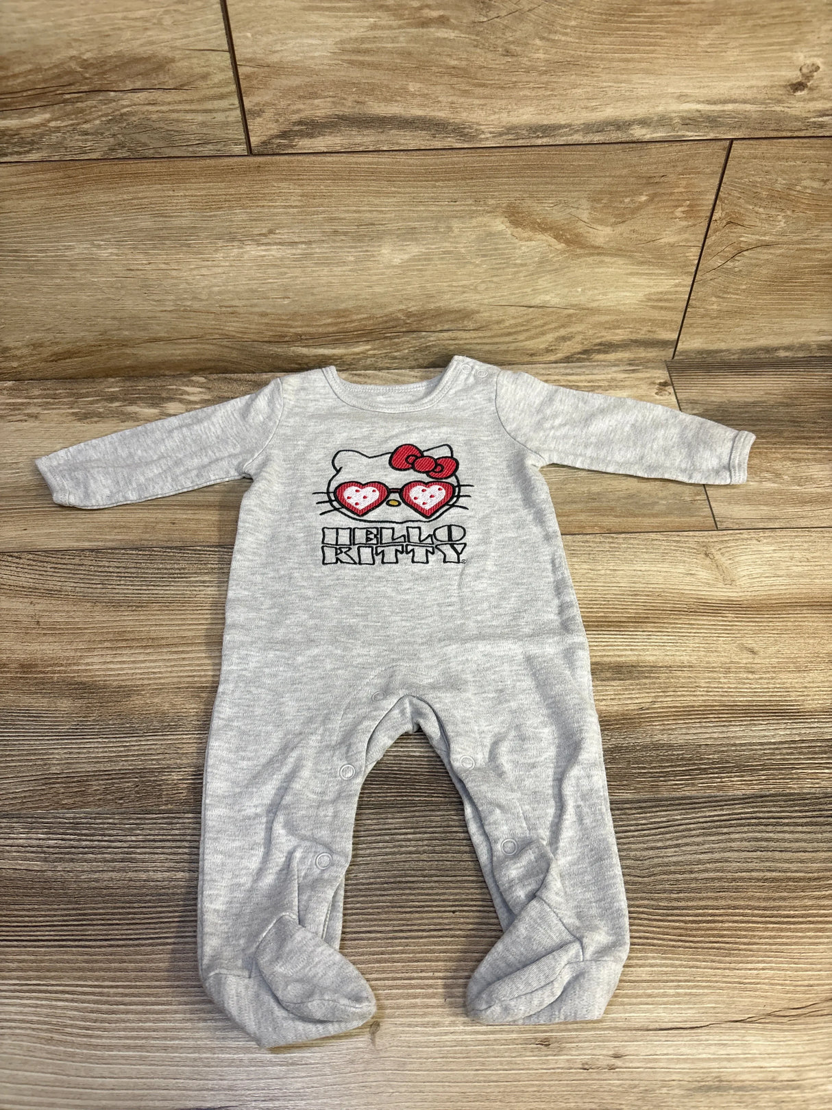 Hello Kitty Footed Coverall Grey sz 6m