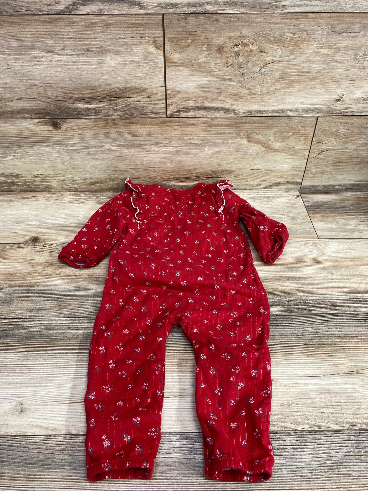 Cloud Island Metallic Stripe Coverall Red sz 18m