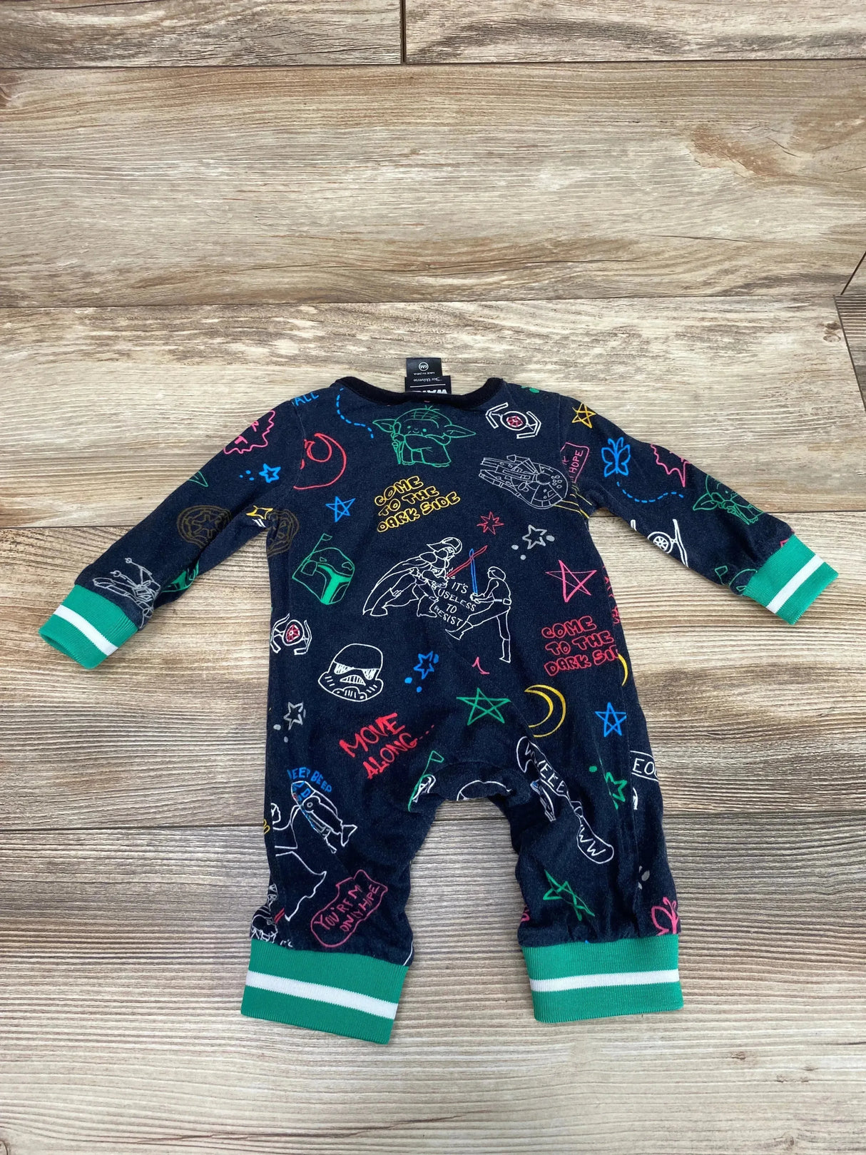 Our Universe Star Wars Coverall Black sz 6m - Me n Mommy To Be