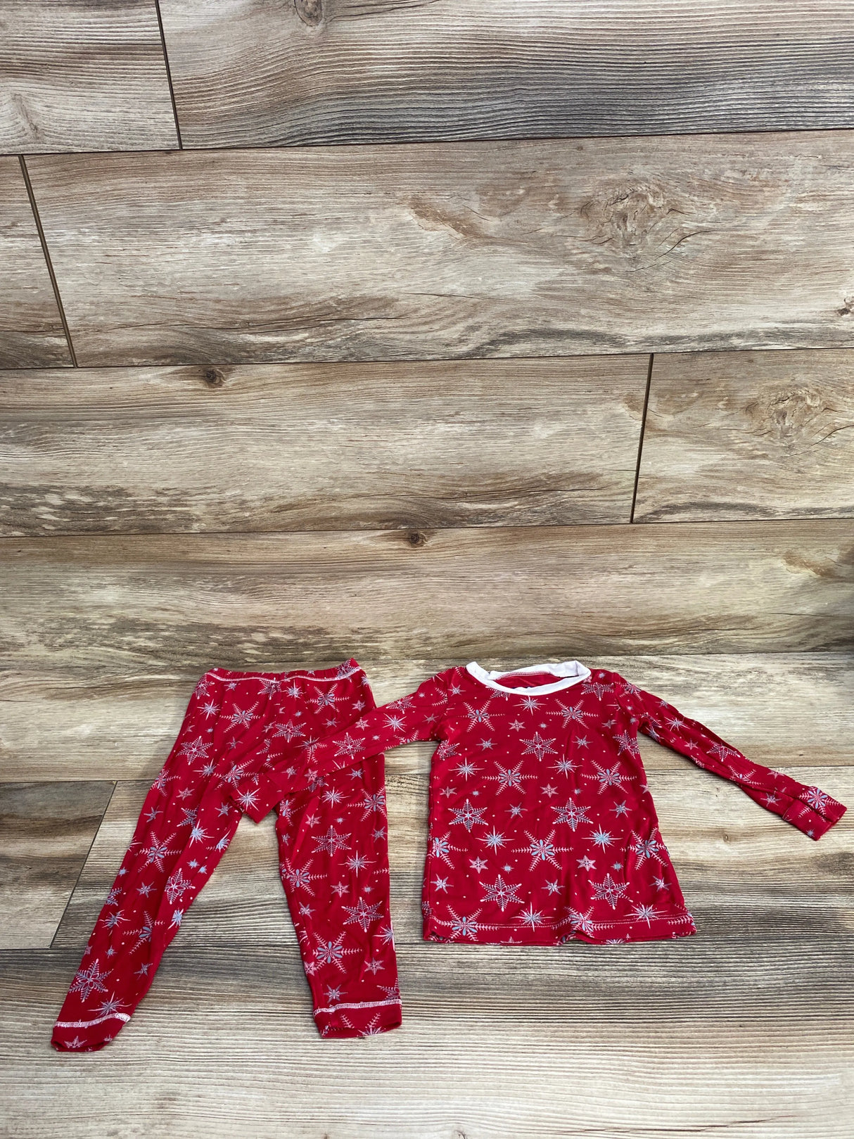 KicKee Kids 2pc Crimson Snowflakes Pajama Set sz 2T