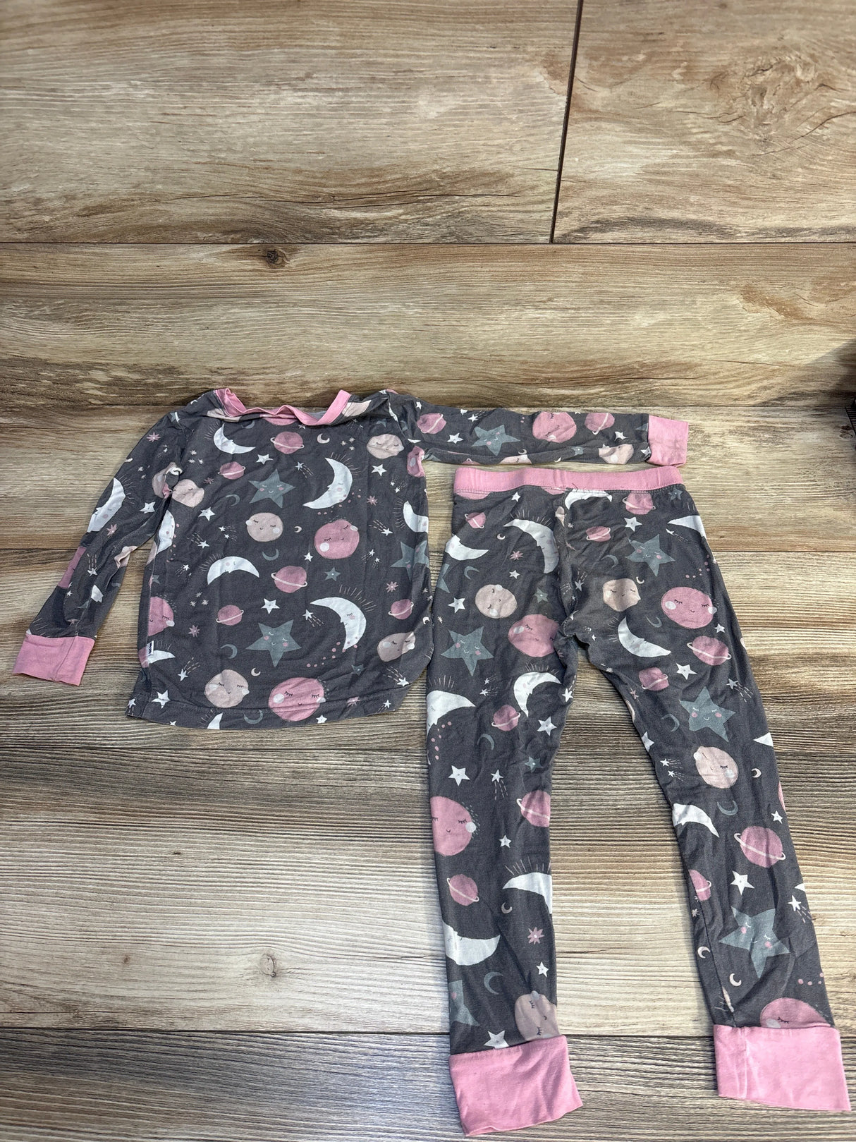 Little Sleepies To the Moon & Back 2pc Pajama Set Grey sz 2T