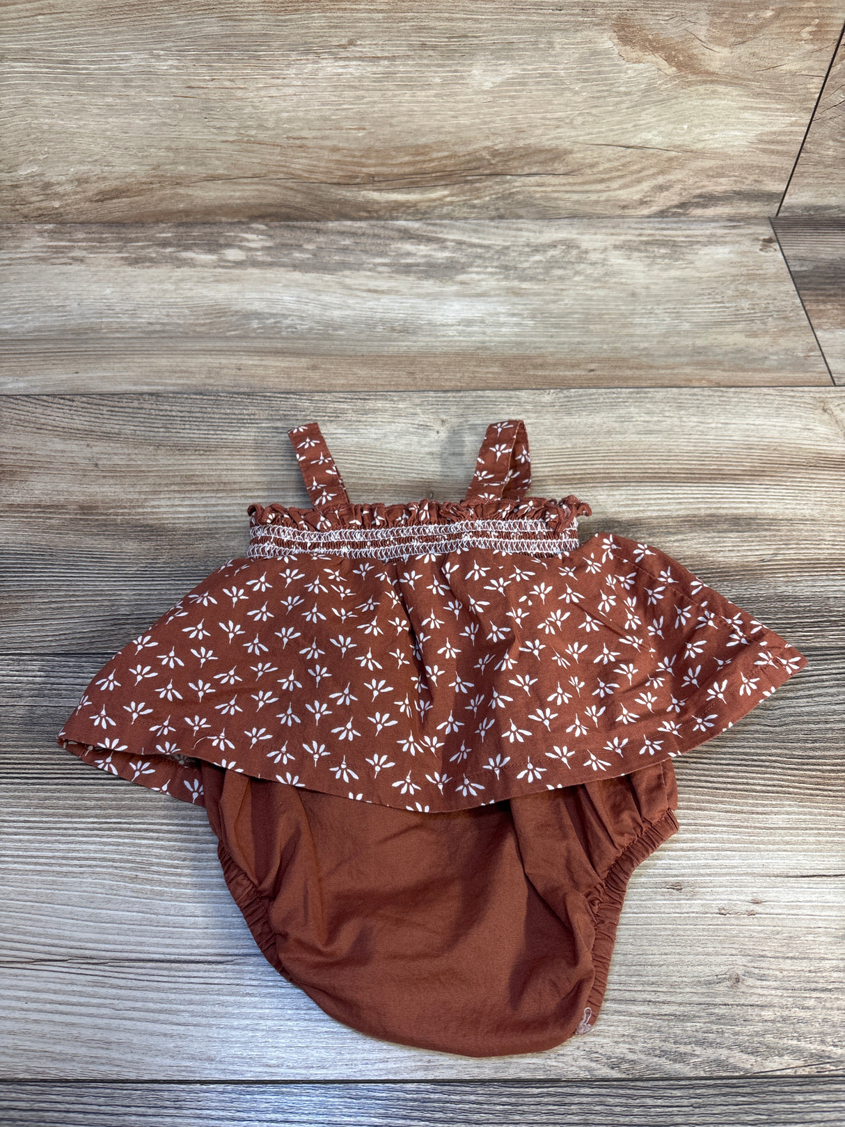 Just One You Floral Bodysuit Dress Brown sz 3m