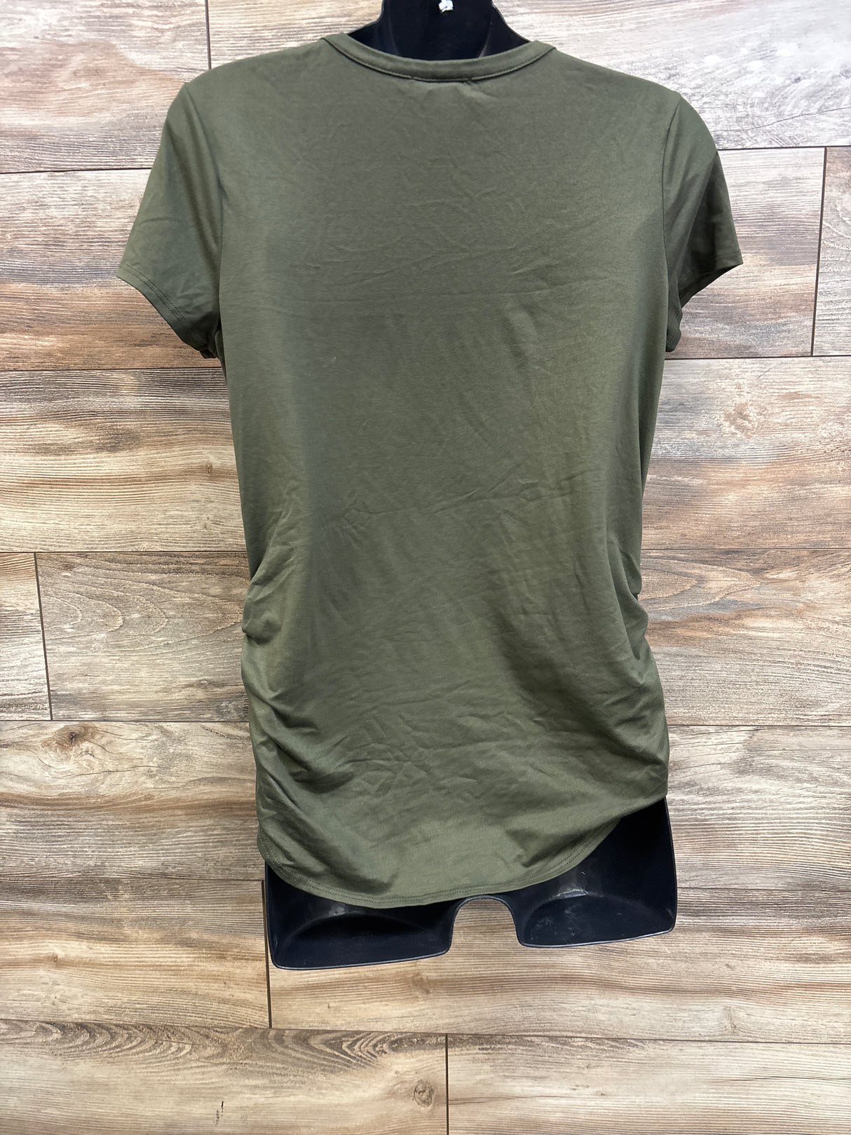Ruby & Lace #momlife Ruched Maternity Shirt Green sz Medium