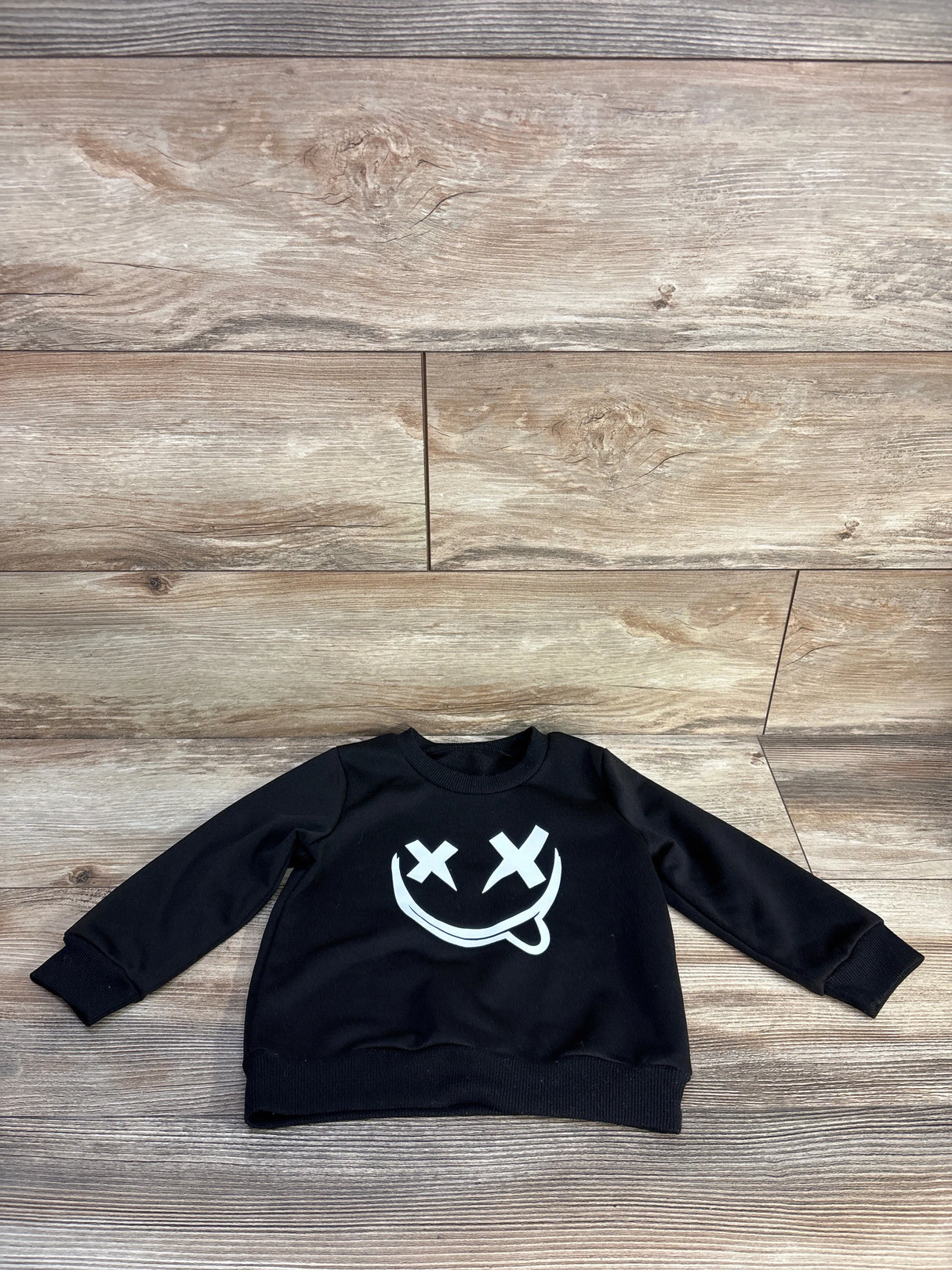 Shein X Smiley Face Sweatshirt Black sz 18-24m