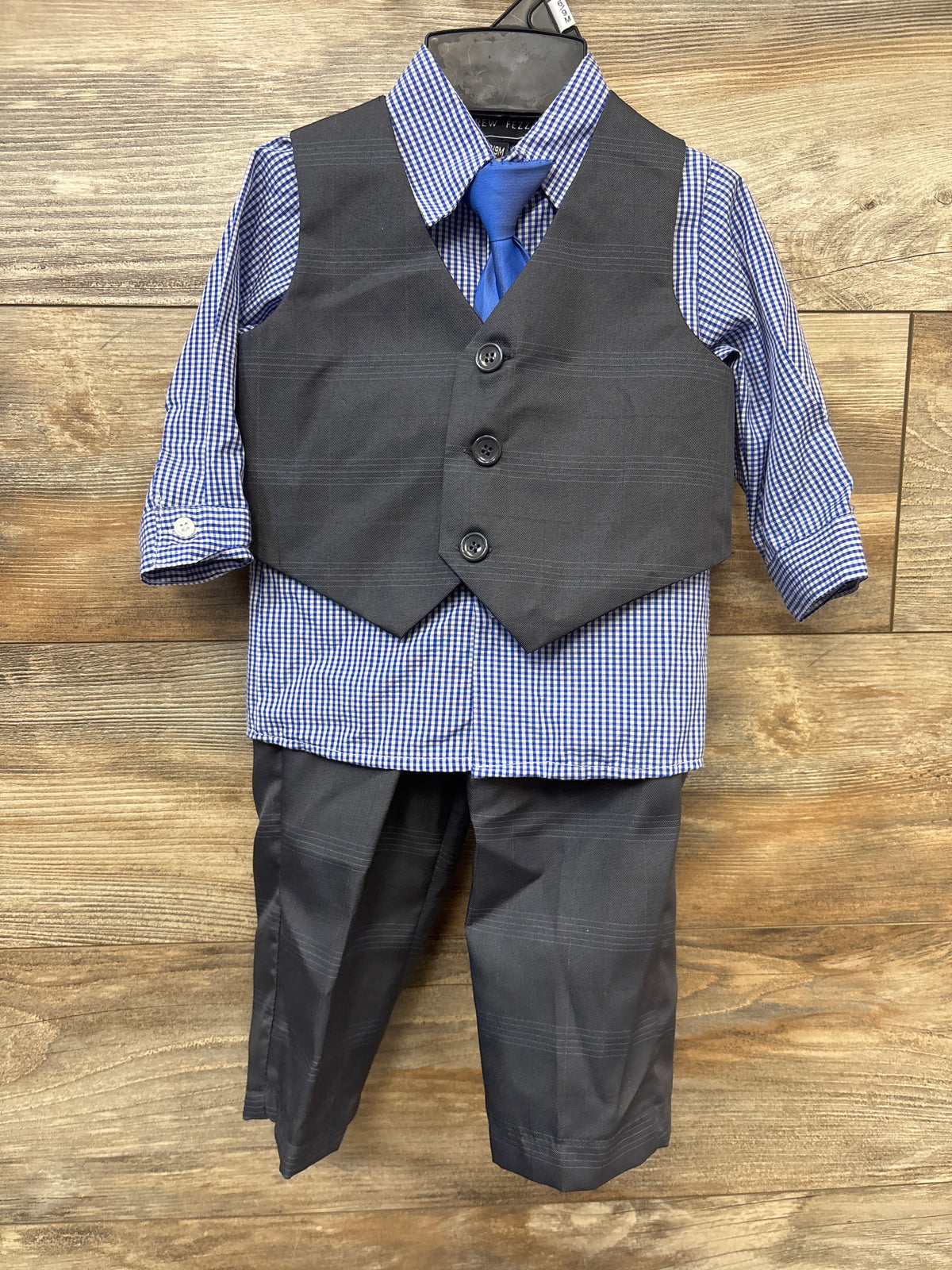 Andrew Fezza 4pc Suit Set Blue sz 6/9m