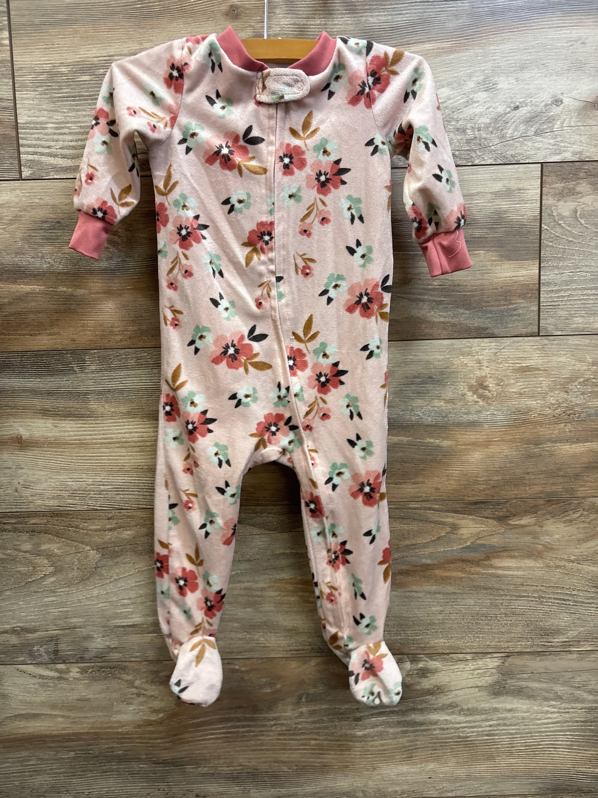 Just Lizzy Floral Blanket Sleeper Pink sz 18m