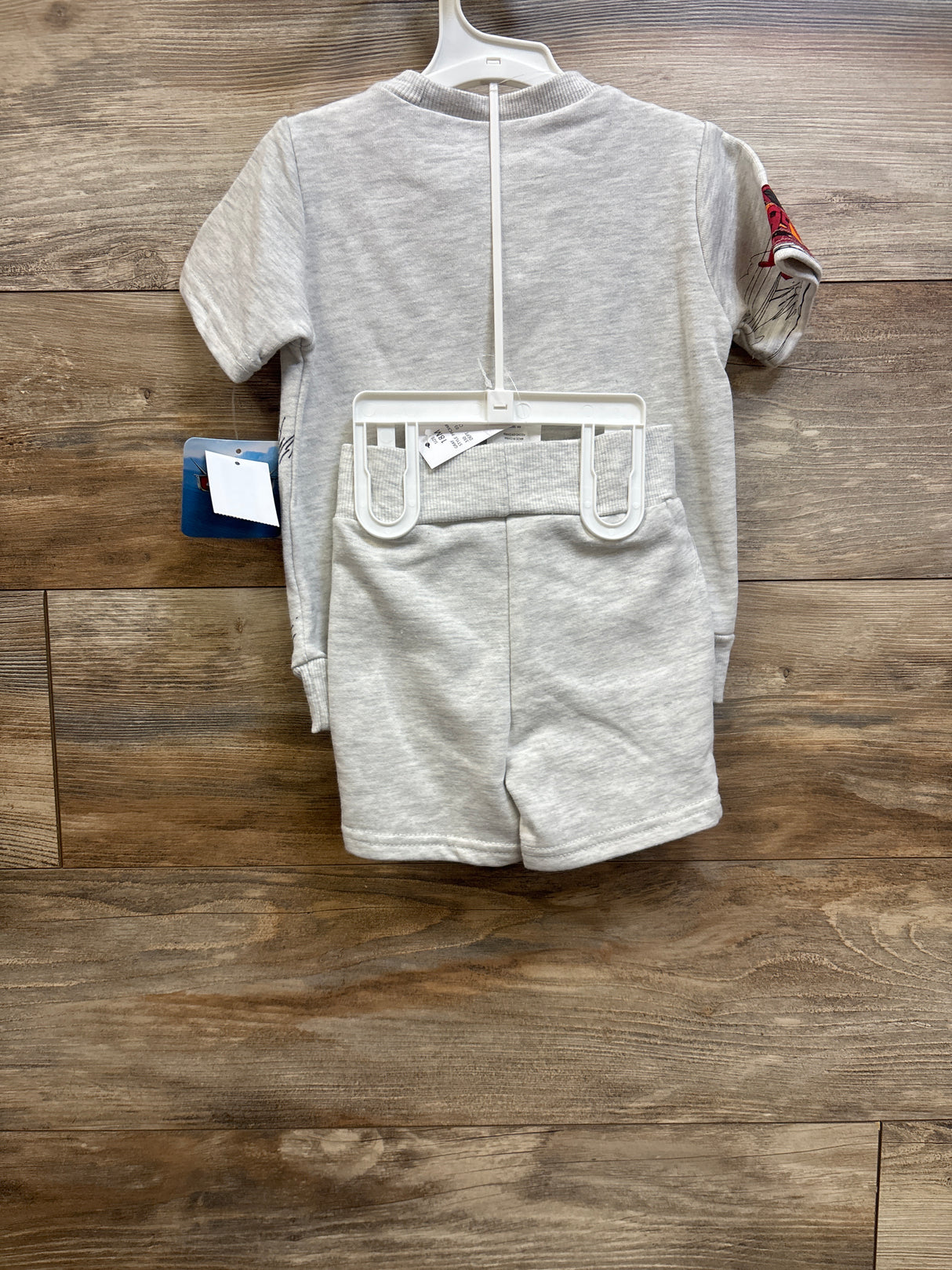 NEW Disney Pixar 2pc Cars Shirt & Shorts Set Grey sz 18m