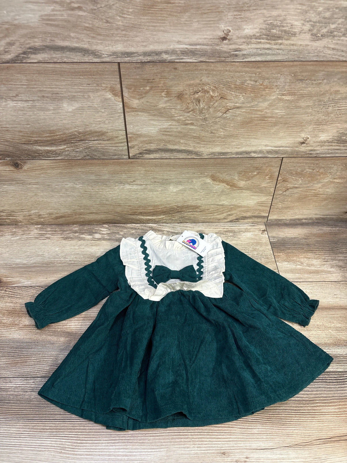 NEW Kucnuzki Long Sleeve Dress Green sz 6-9m