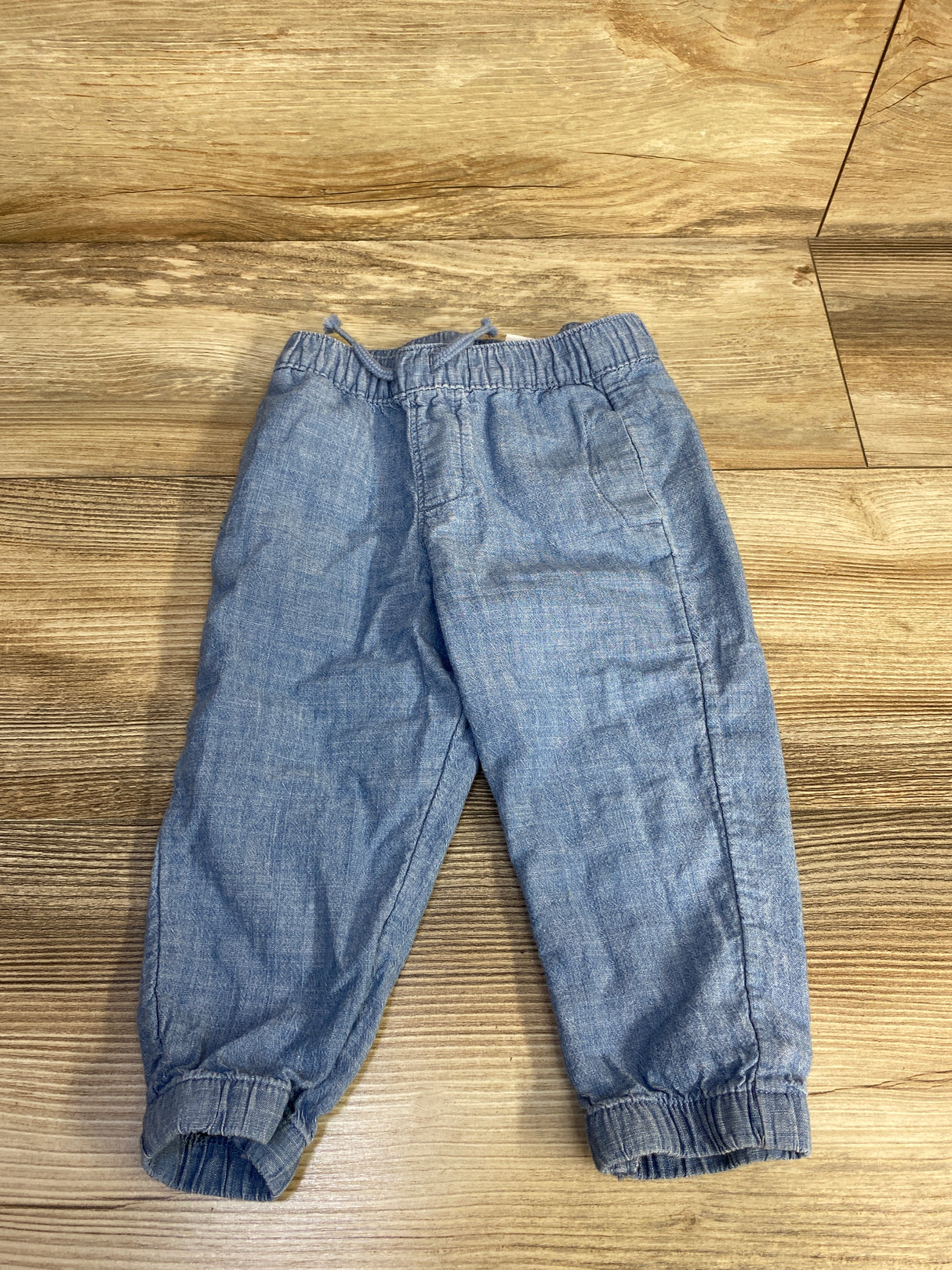Wonder Nation Chambray Drawstring Pants Blue sz 18m