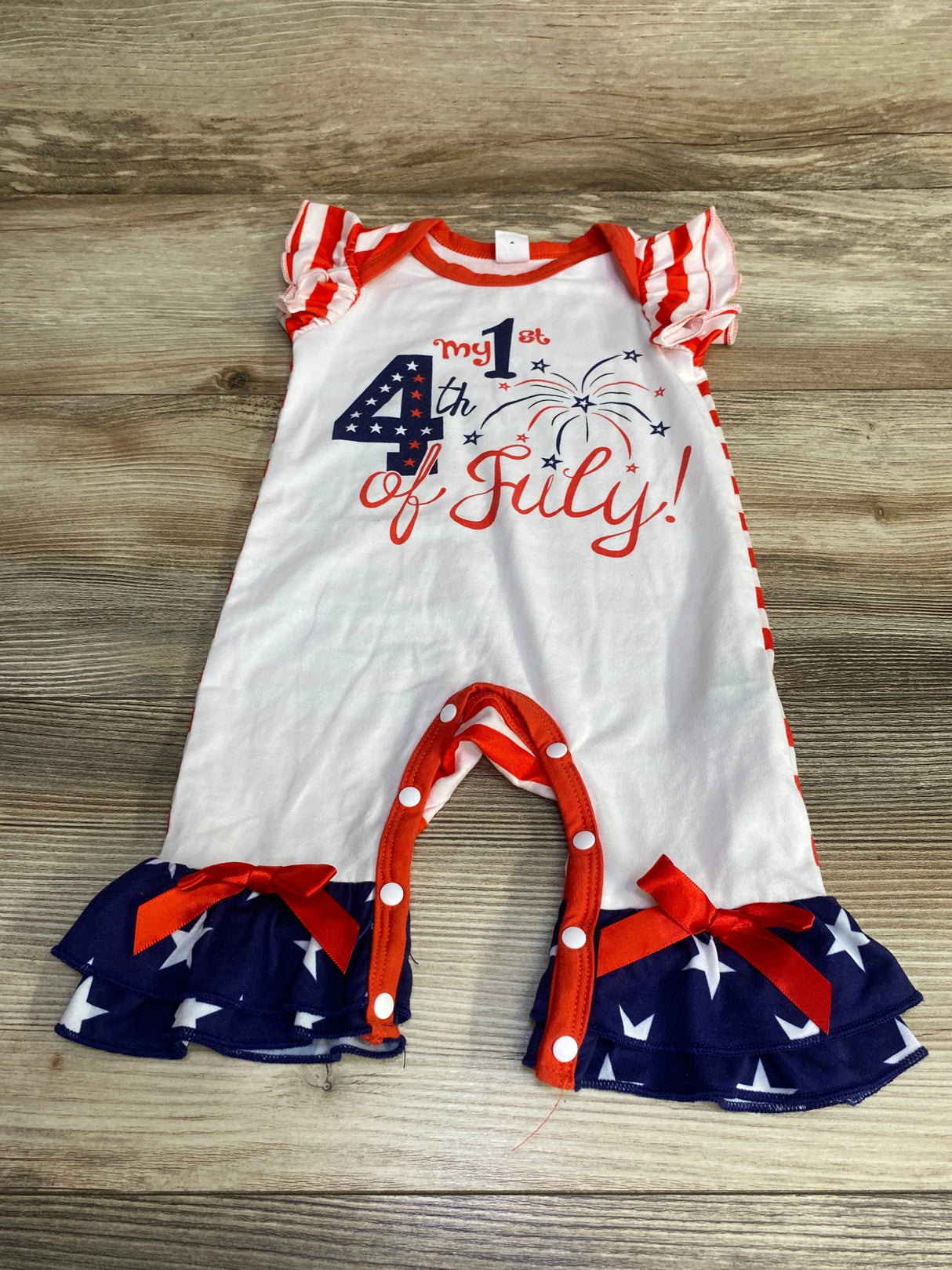 Shein My 1st 4th Of July Romper White sz 1-3m - Me n Mommy To Be