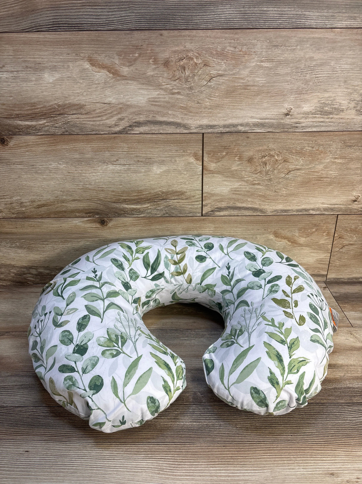 Boppy Nursing Pillow with Leaf Slipcover