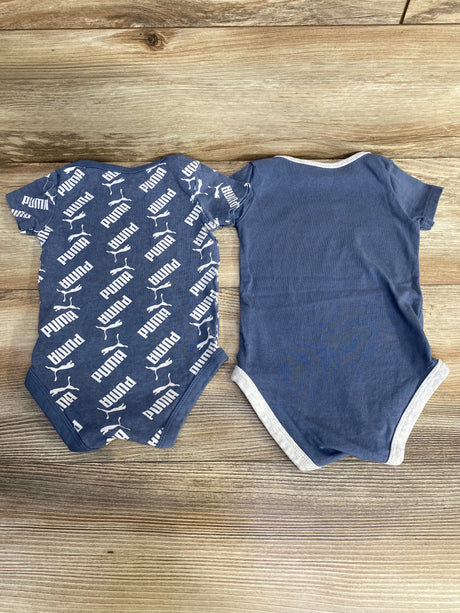 Puma 2pk Bodysuits Blue sz 3-6m - Me n Mommy To Be