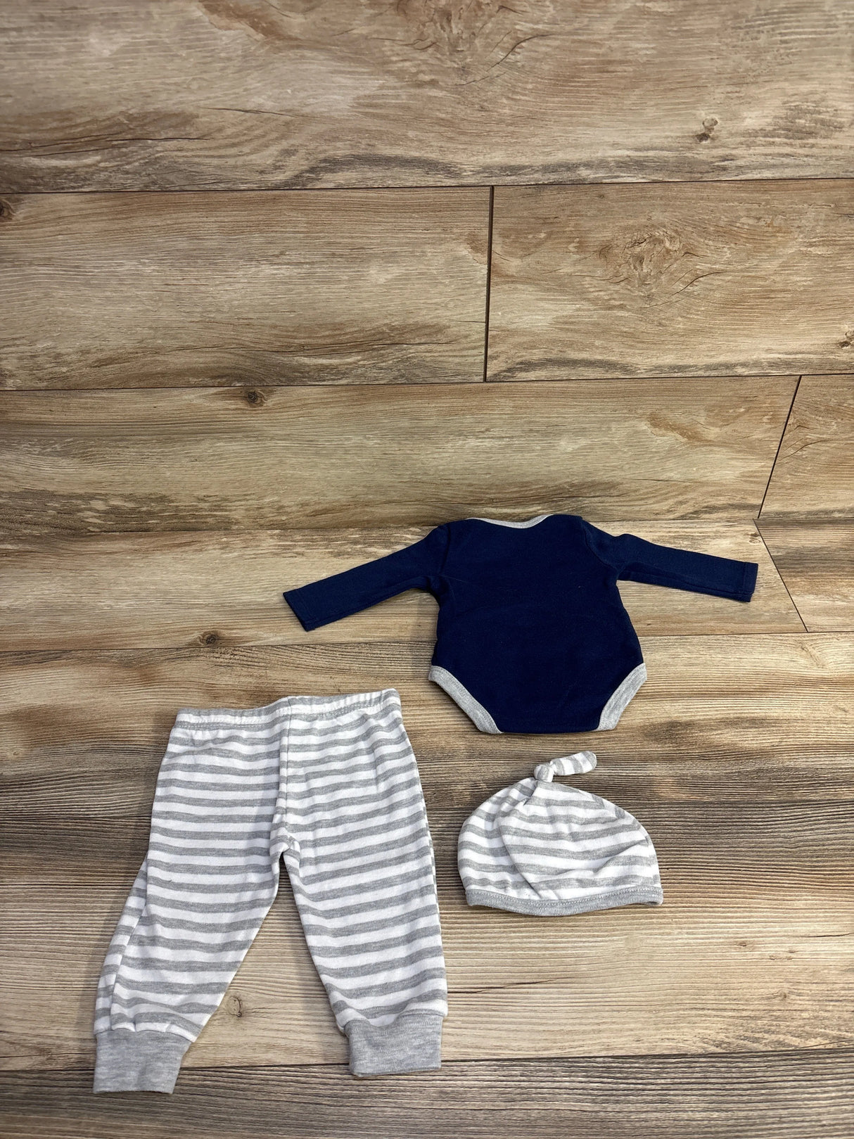 Baby Essentials 3pc Just A Boy In Love With His Mama Bodysuit Set Navy sz 6m